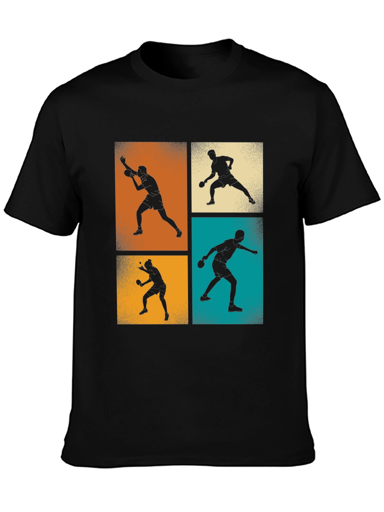 Black Retro Table Tennis T-Shirt view 3
