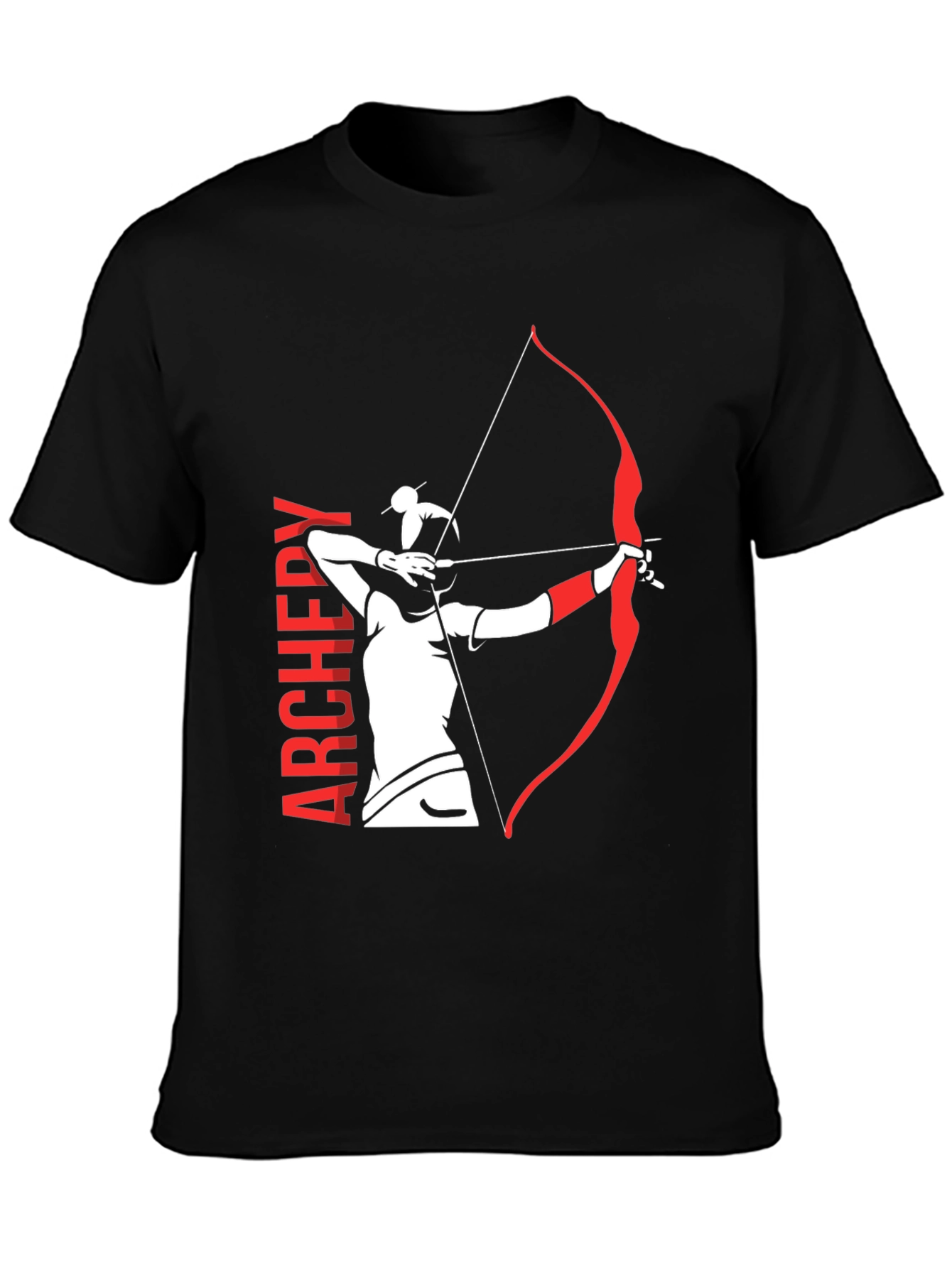 Black Archery Bow T-Shirt - Black Cotton Tee view 3