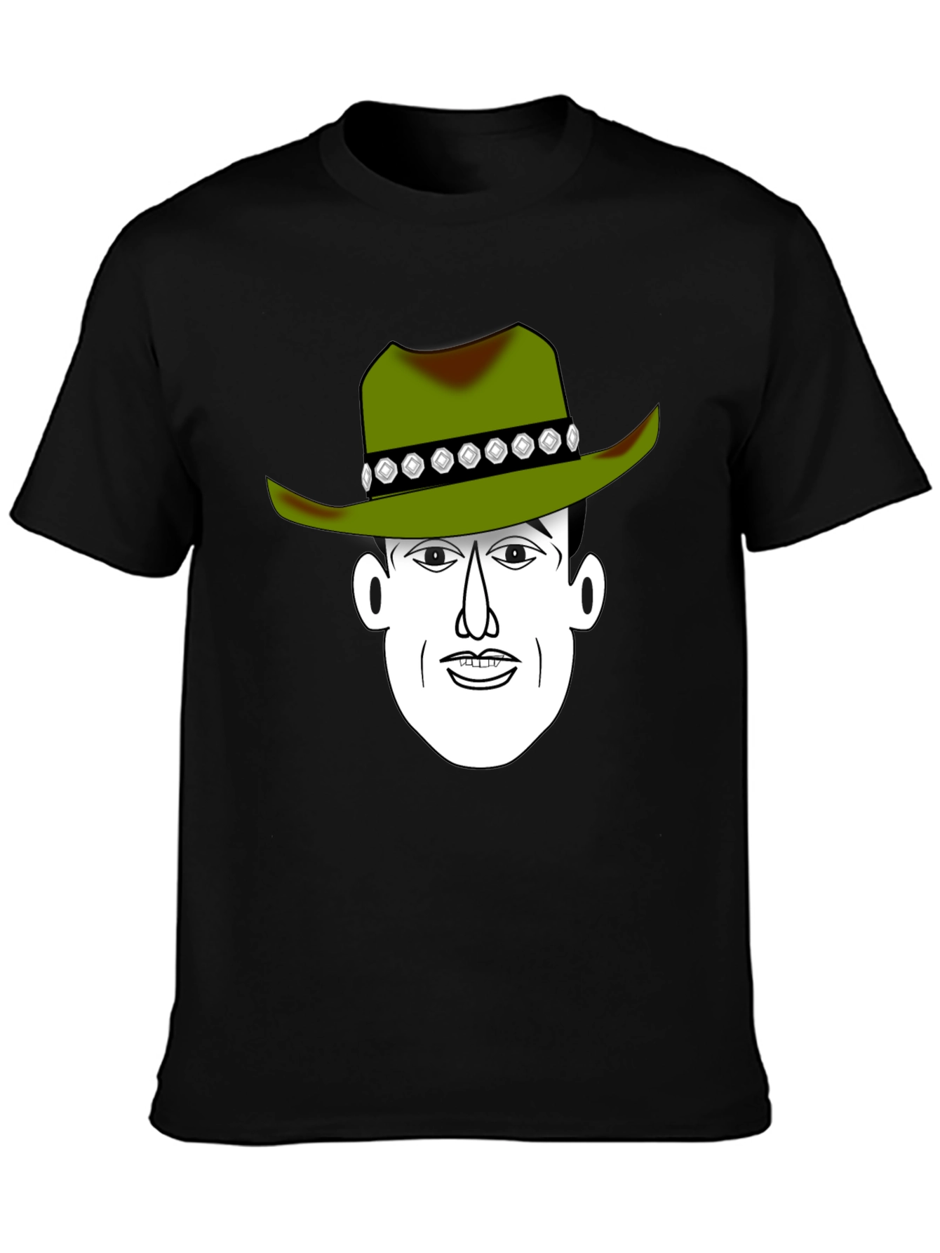 Black Cartoon Cowboy Graphic Tee view 3