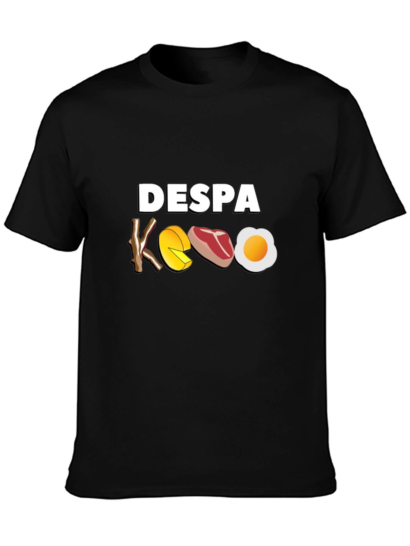 Black DESPA KOEO Foodie T-Shirt Funny Gift view 3