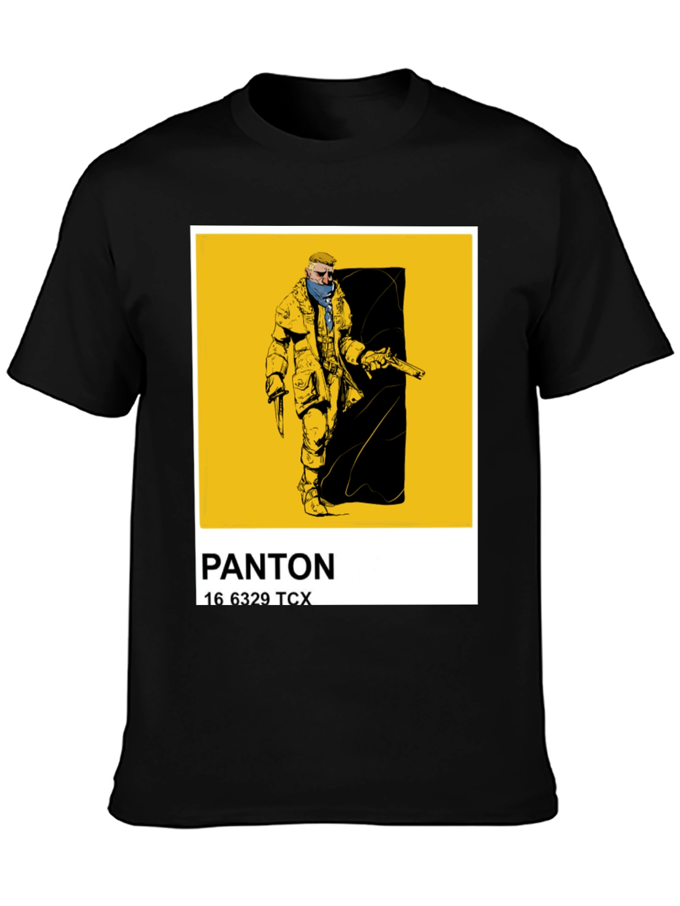 Black Pantone Color Block T-Shirt - Black view 3