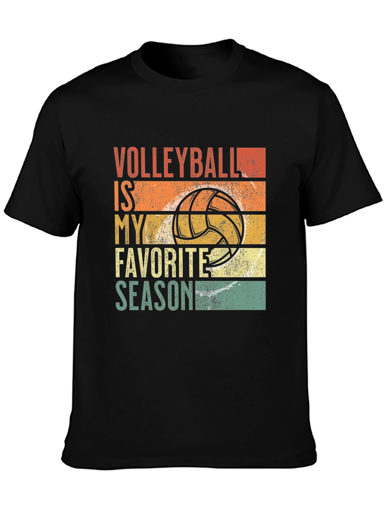 Black Volleyball Is My Favorite Season Graphic Tee view 3