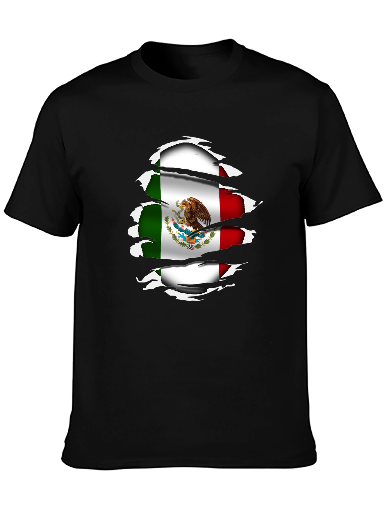 Mexico Flag Ripped Shirt - Stylish Patriotic Tee - 3