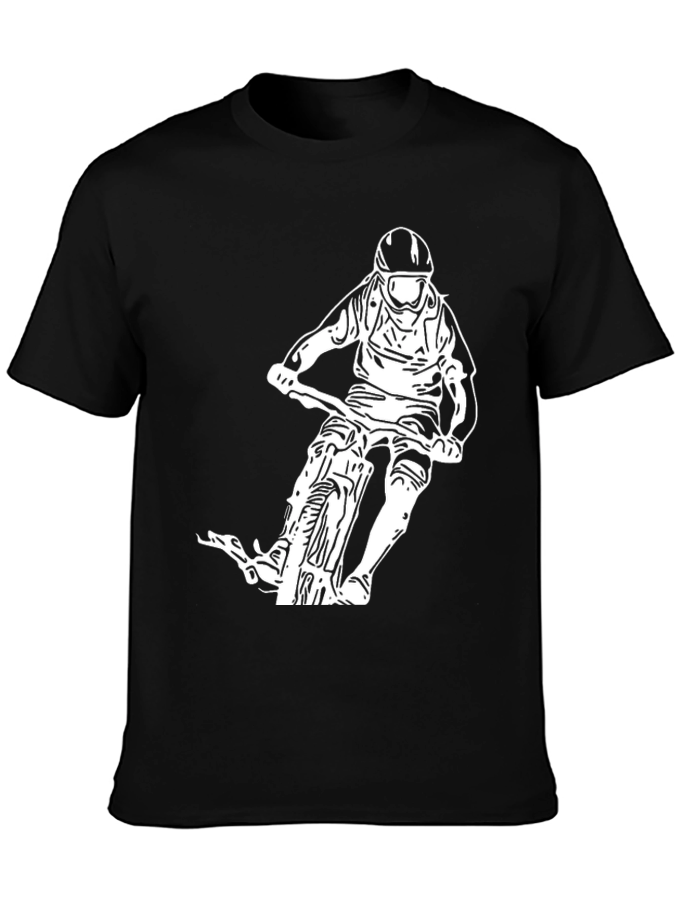 Black Mountain Biker Graphic Tee - Black Cotton Blend view 3