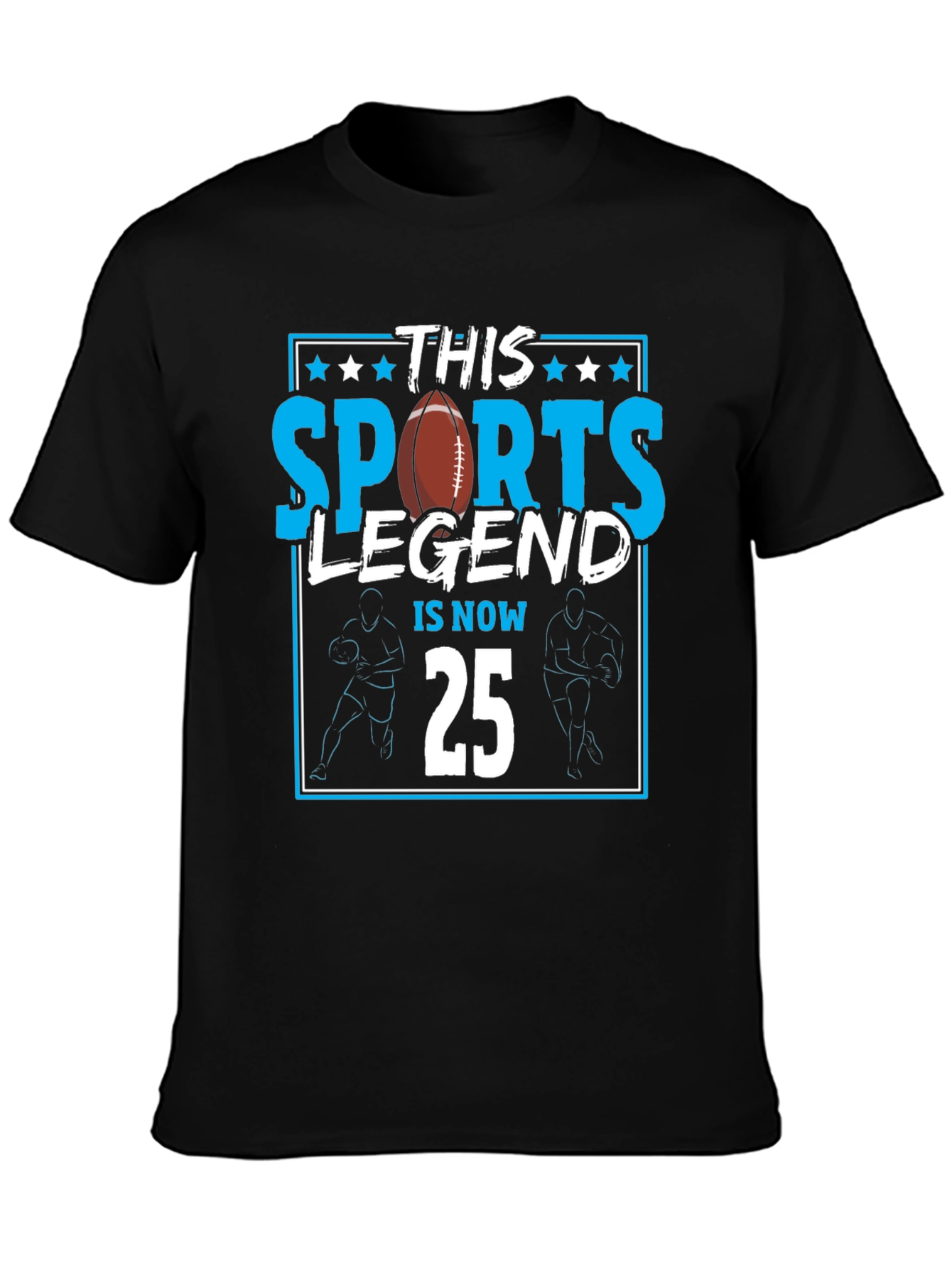 Black Sports Legend 25th Birthday T-Shirt view 3