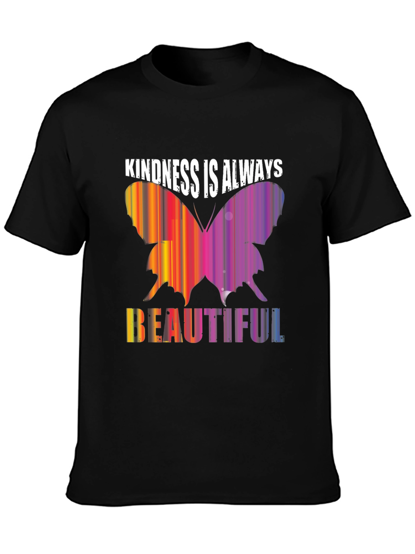Black Kindness Is Always Beautiful Black Tee view 3