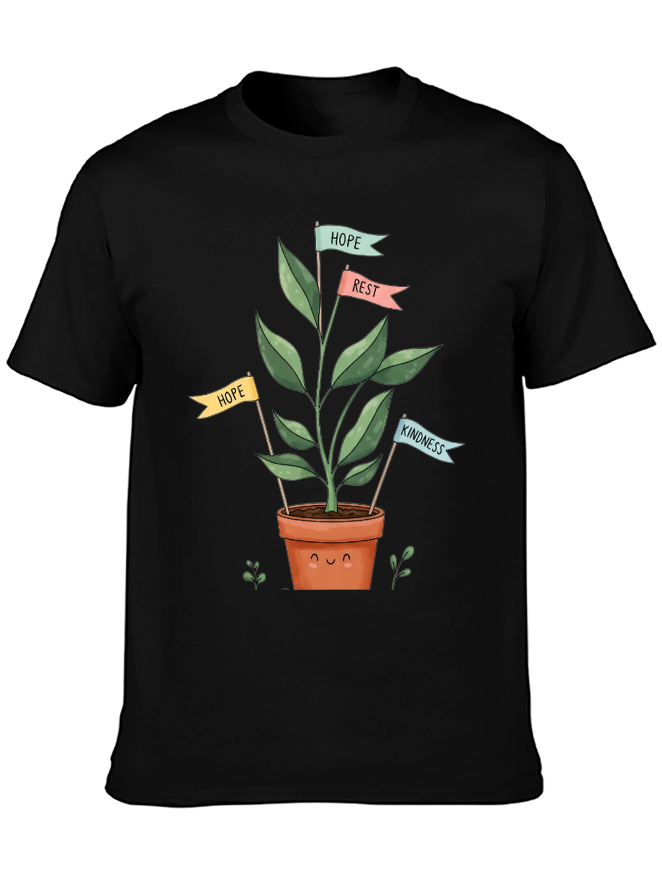 Black Planting Kindness T-Shirt - Hope, Rest & Love view 3