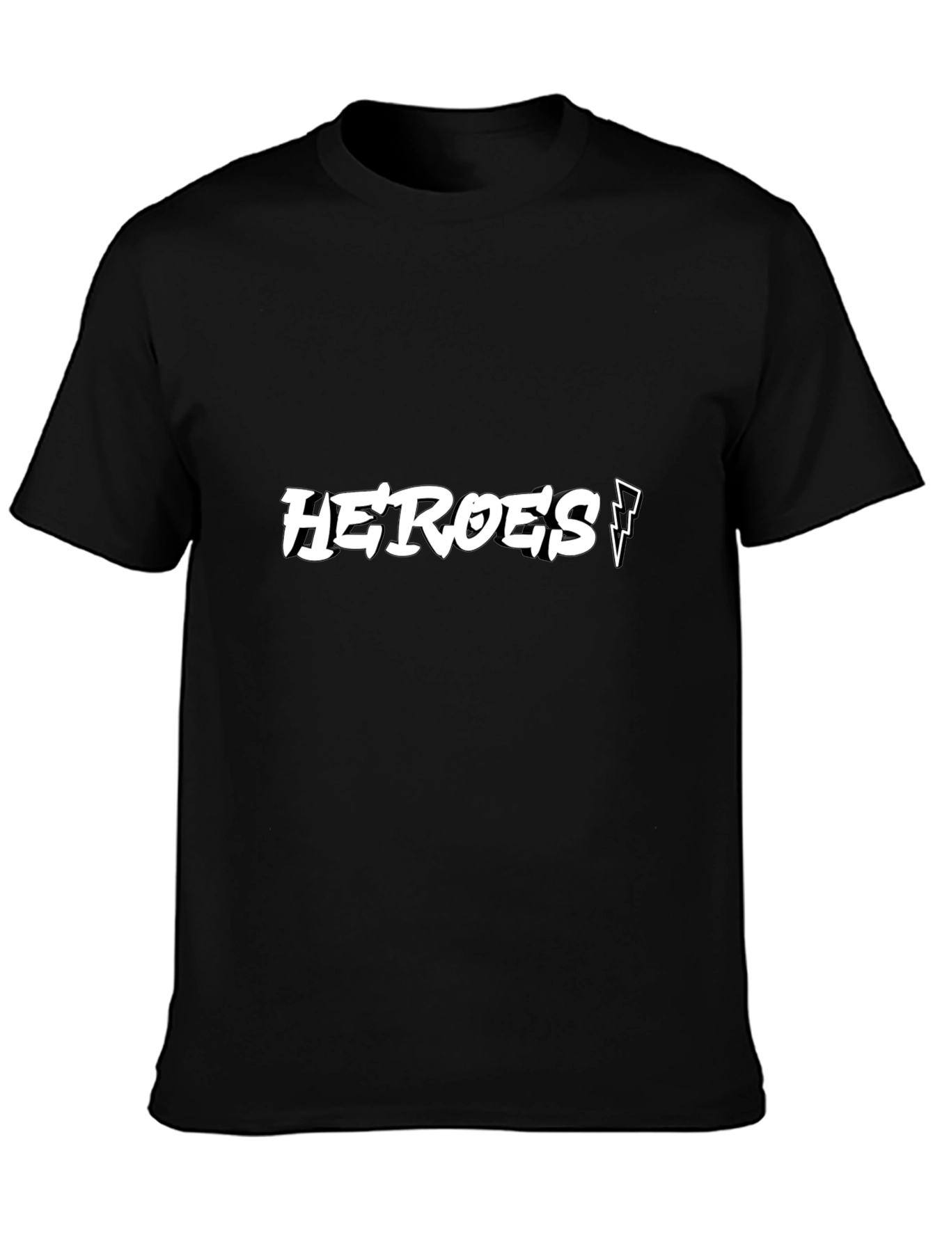 Black Heroes Graphic Print Crew Neck T-Shirt view 3