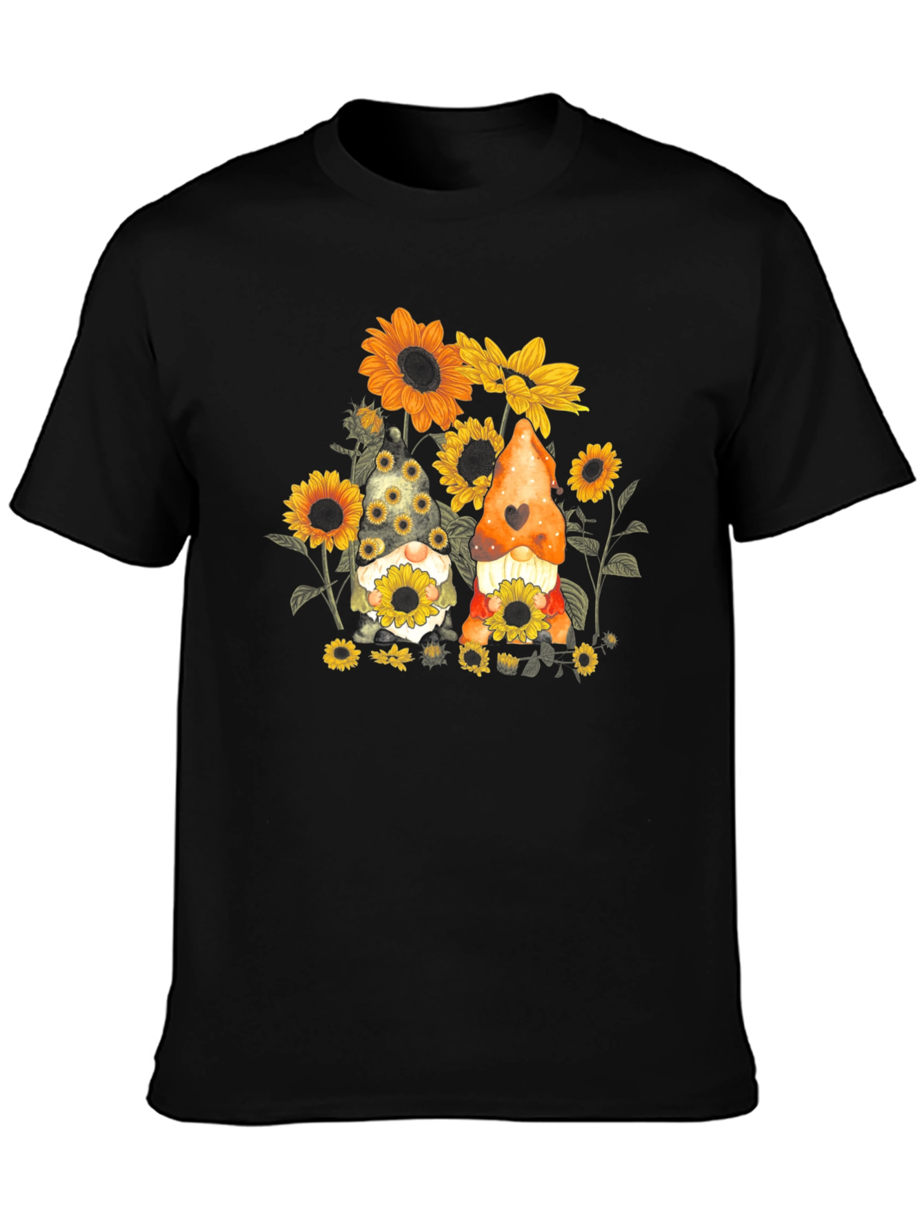 Sunflower Gnomes Black T-Shirt - 3