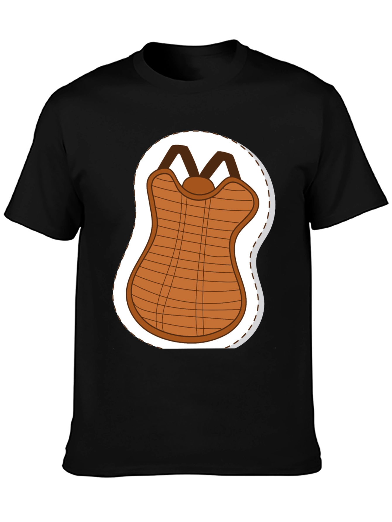 Black Baseball Catcher T-Shirt view 3