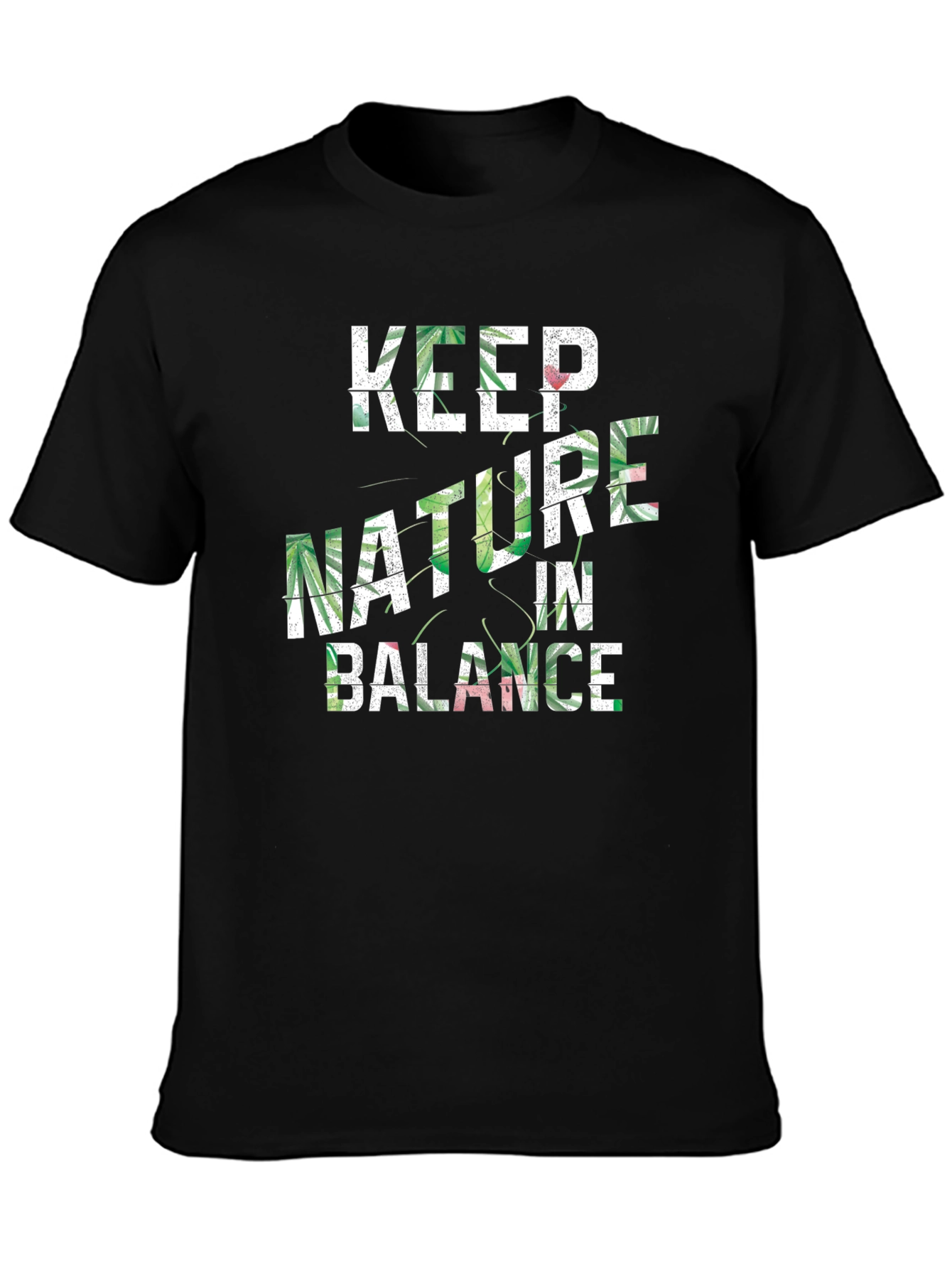 Black Keep Nature In Balance Black T-Shirt view 3