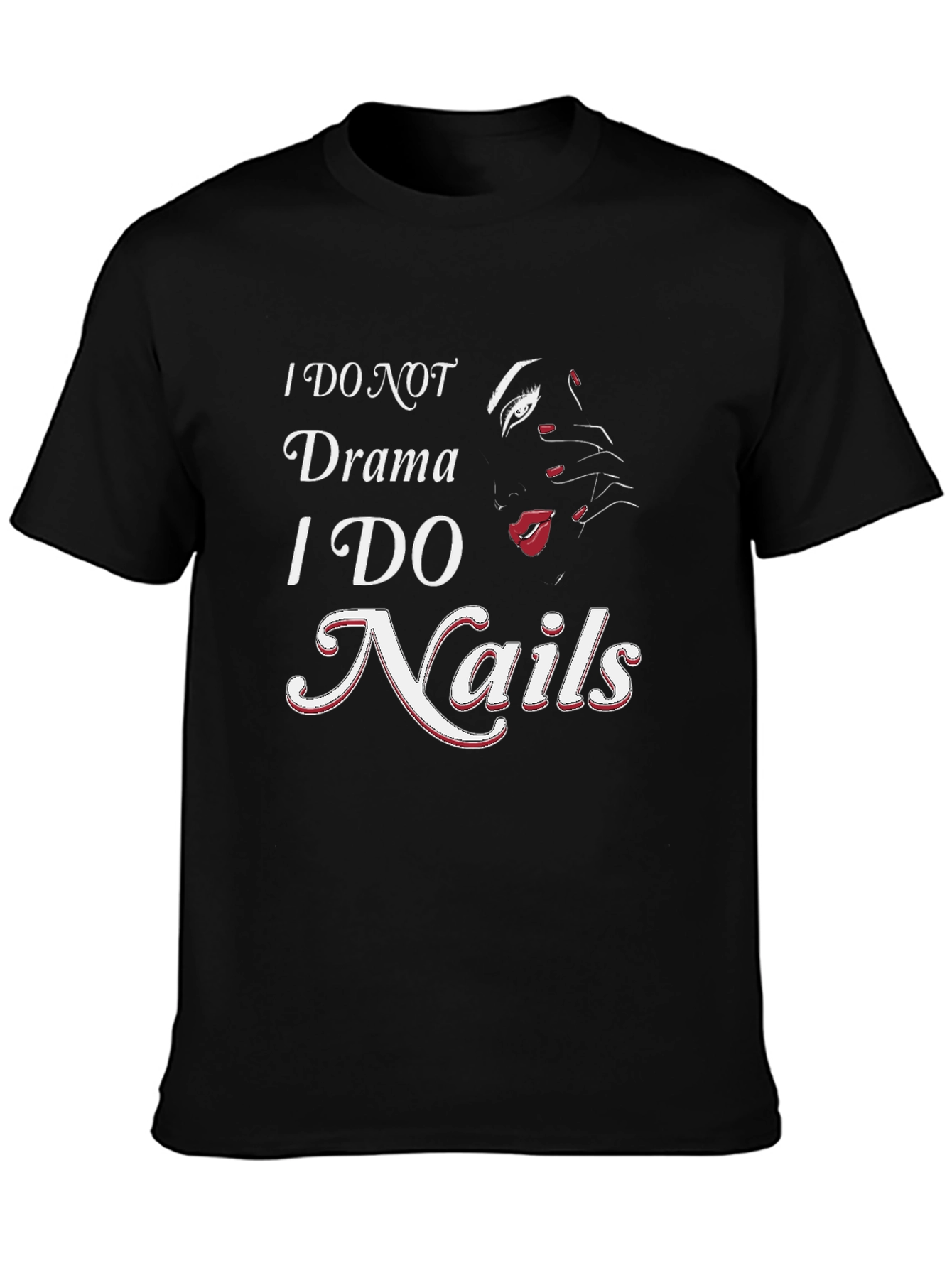 Black I Do Nails Graphic Tee - Manicure Lover's T-Shirt view 3