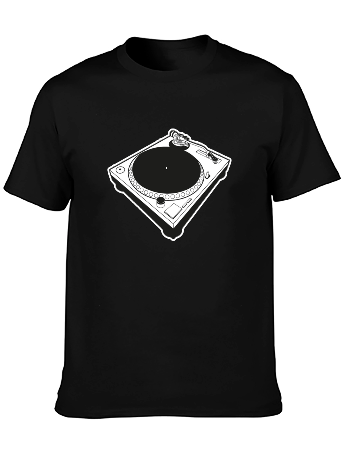 Black Cool Turntable Graphic Tee - Black view 3
