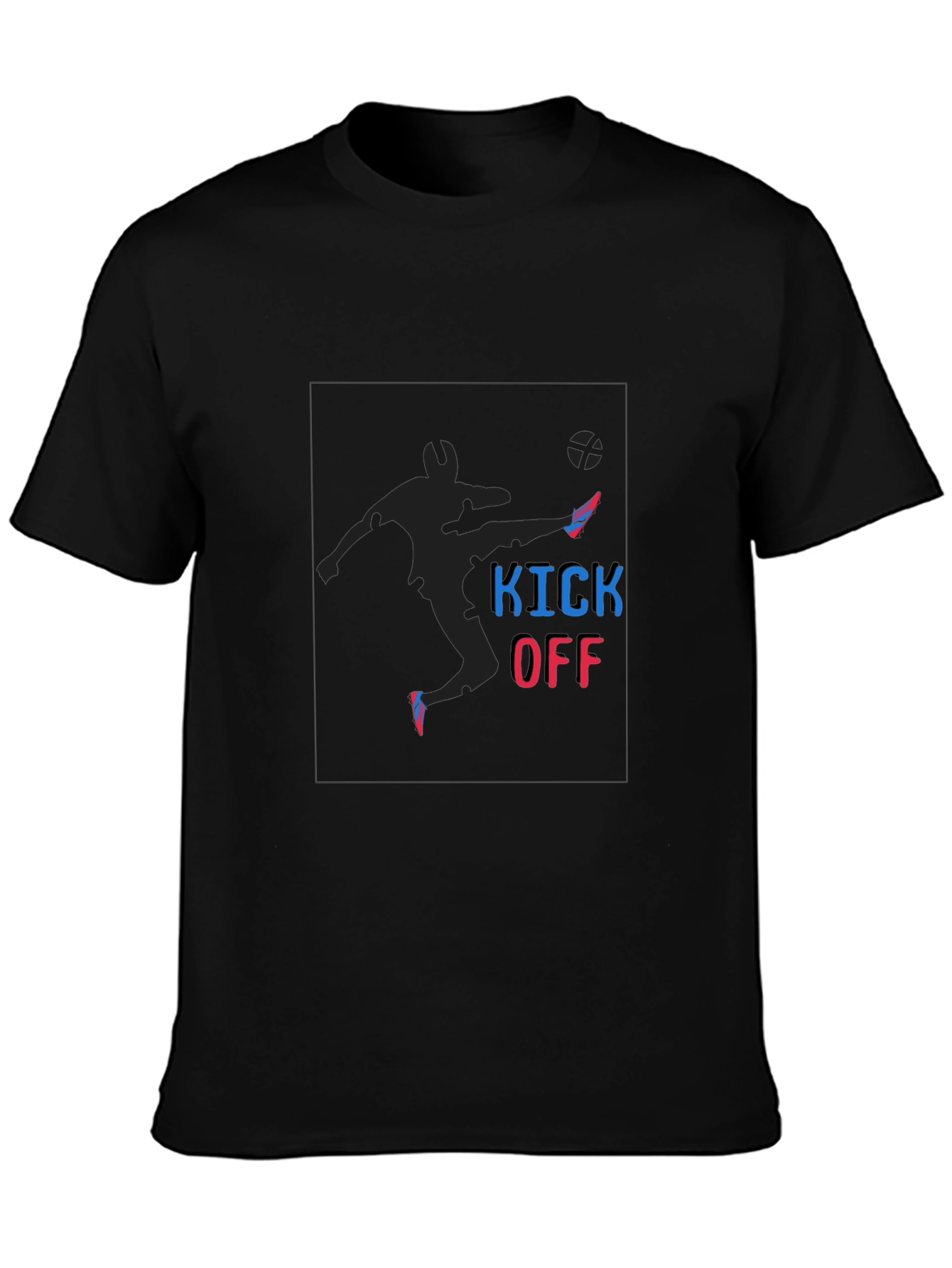 Black Kick Off Soccer T-Shirt view 3