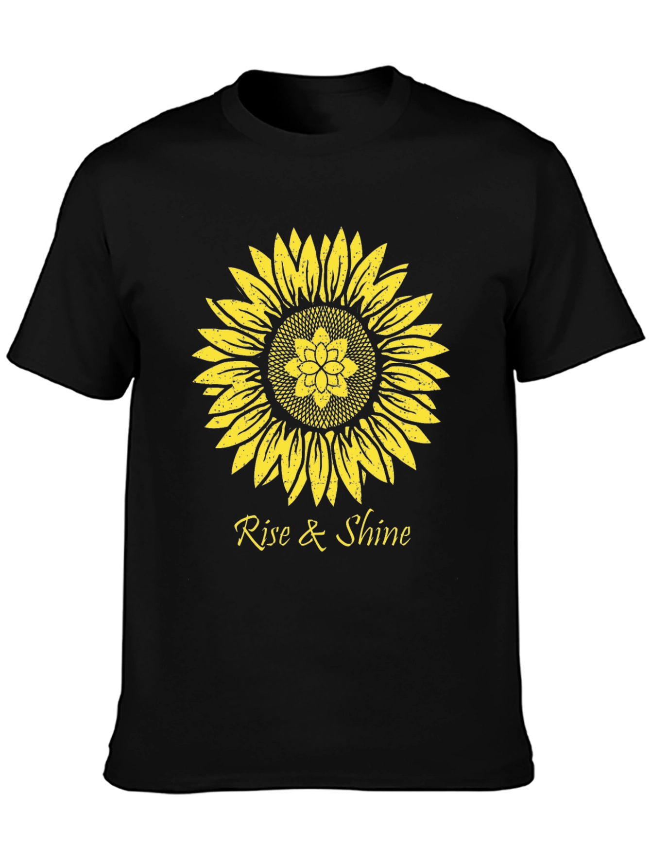 Black Sunflower Rise & Shine Graphic T-Shirt view 3