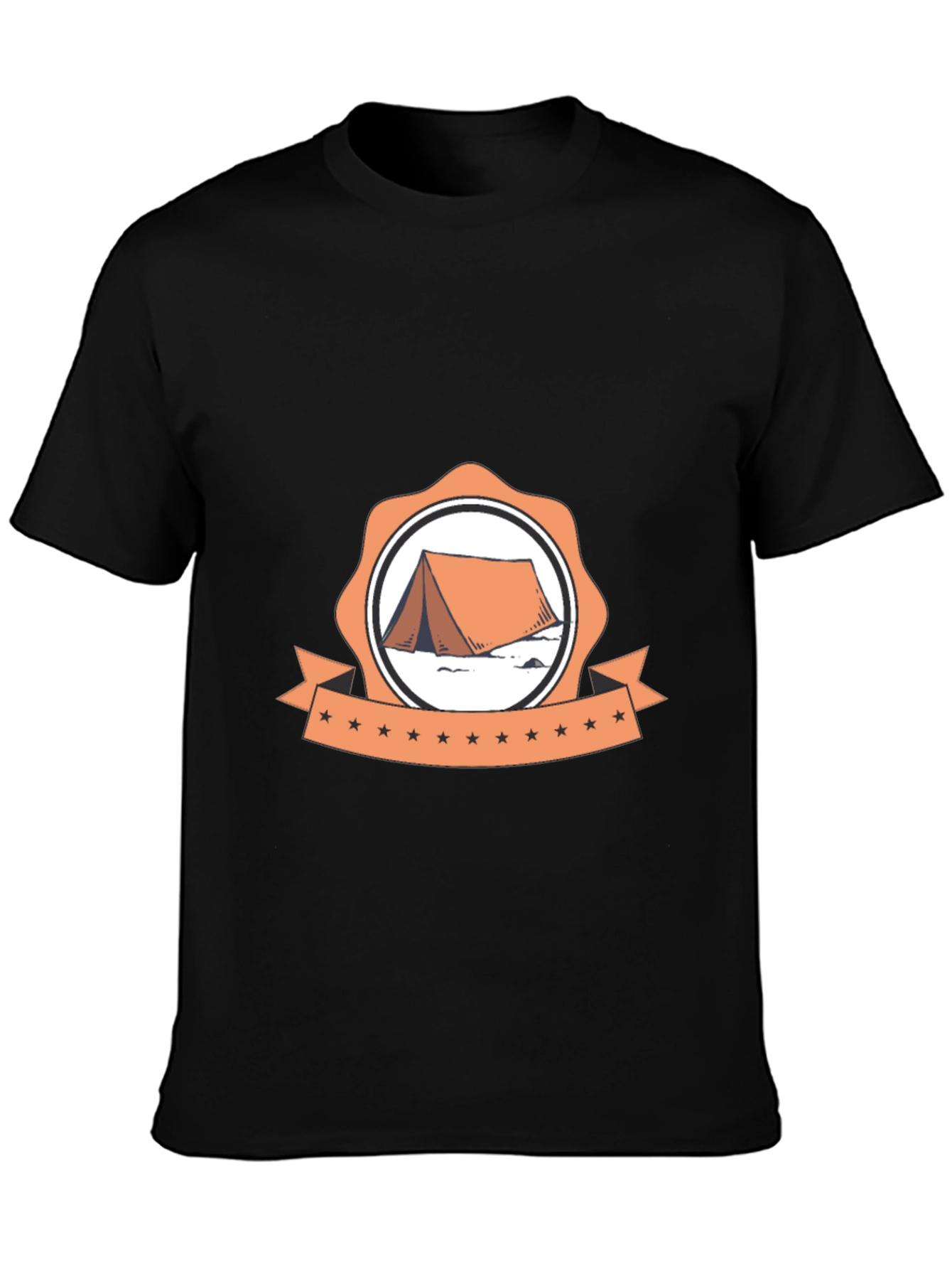 Black Camping Tent Graphic Tee - Adventure Ready! view 3