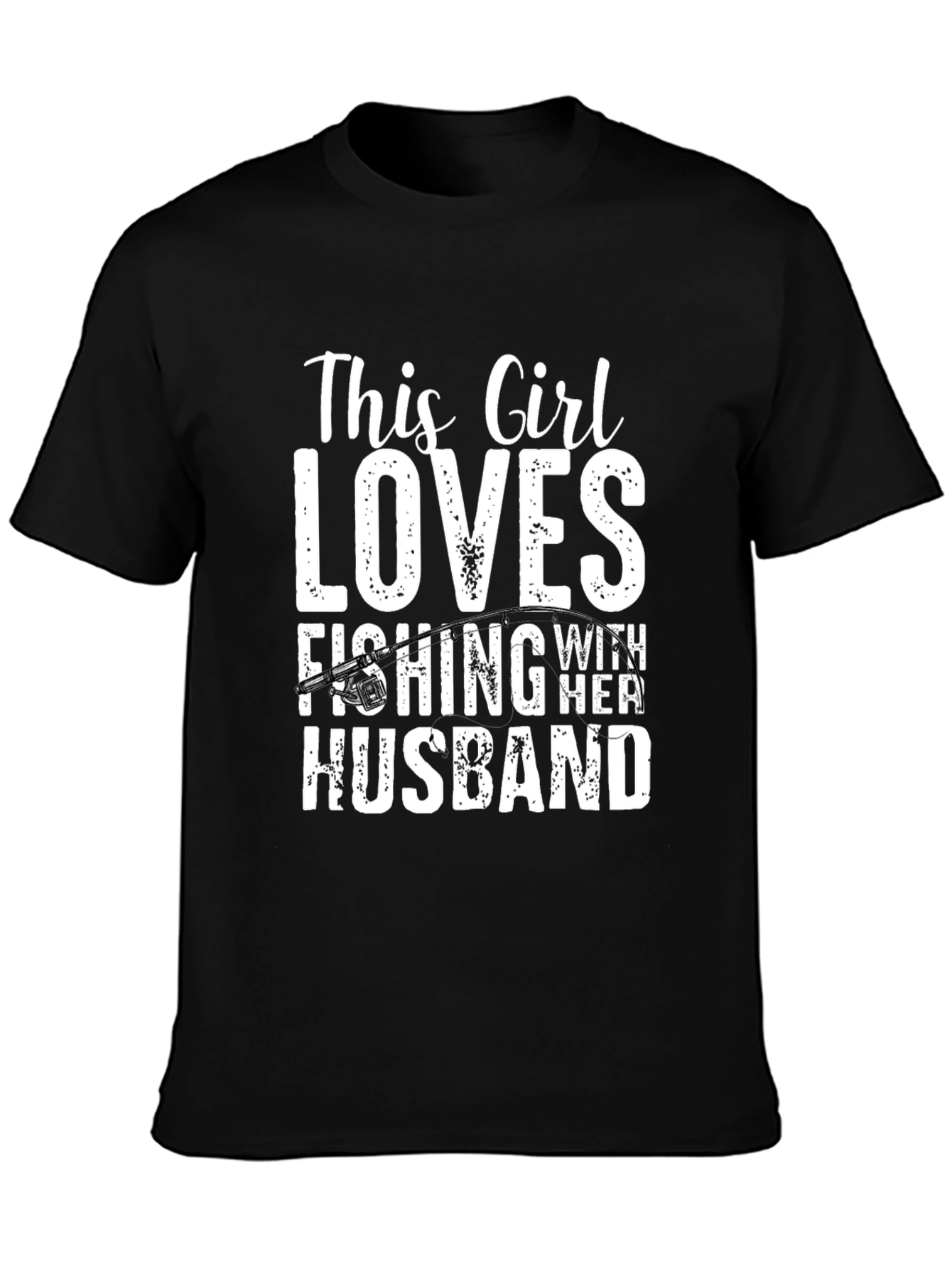 Black Fishing Lover T-Shirt view 3