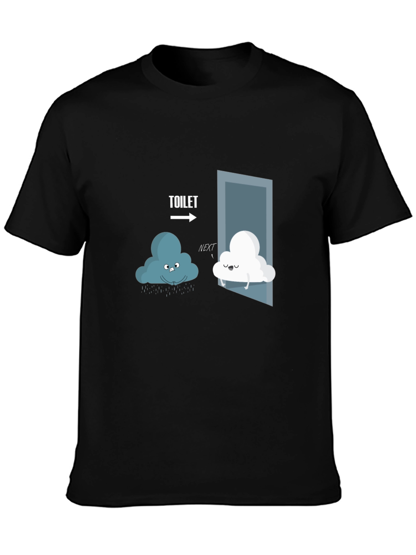 Black Toilet Humor Cloud T-Shirt  view 3