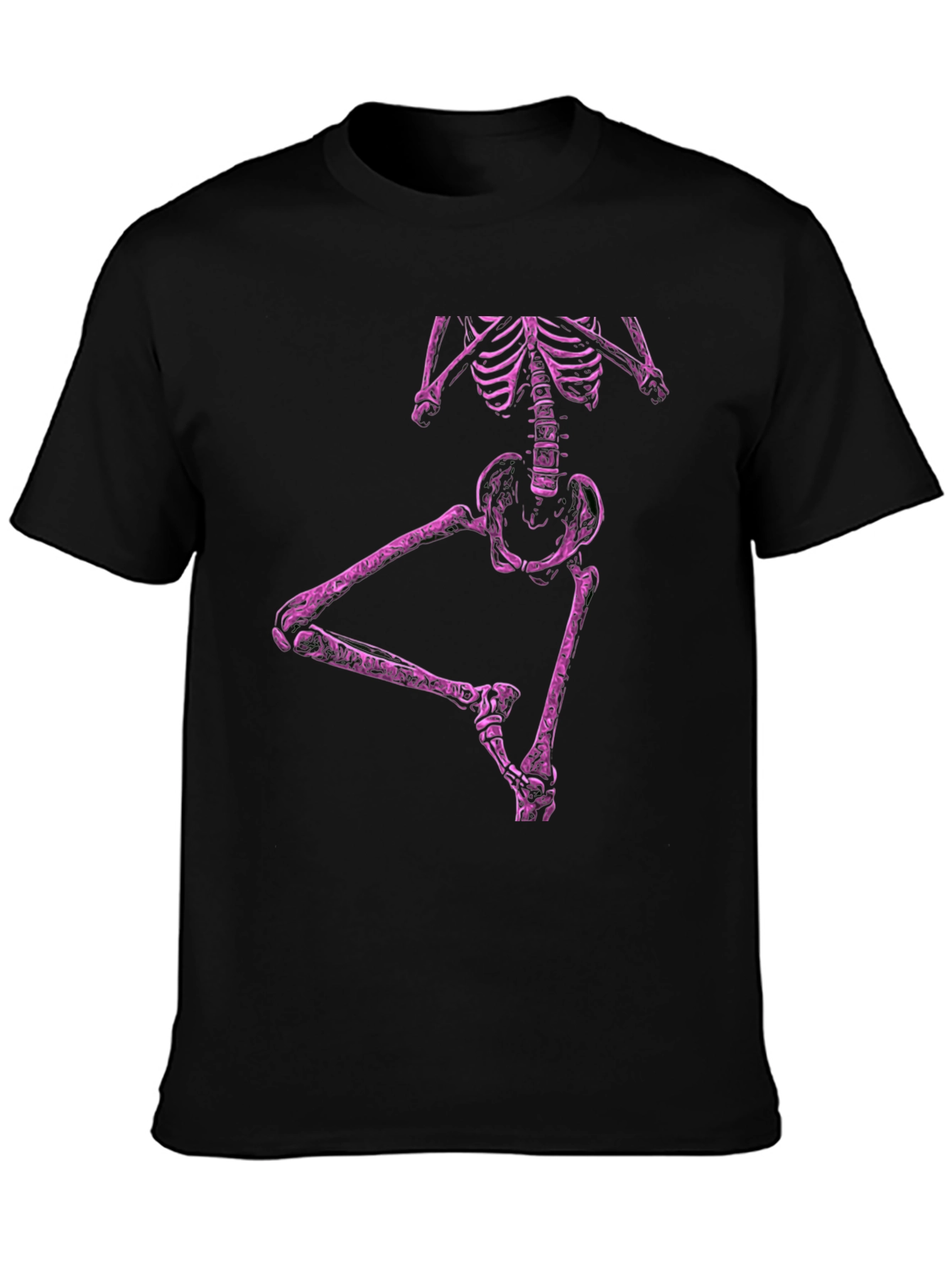 Black Skeleton Dance T-Shirt - Men's Black Tee view 3