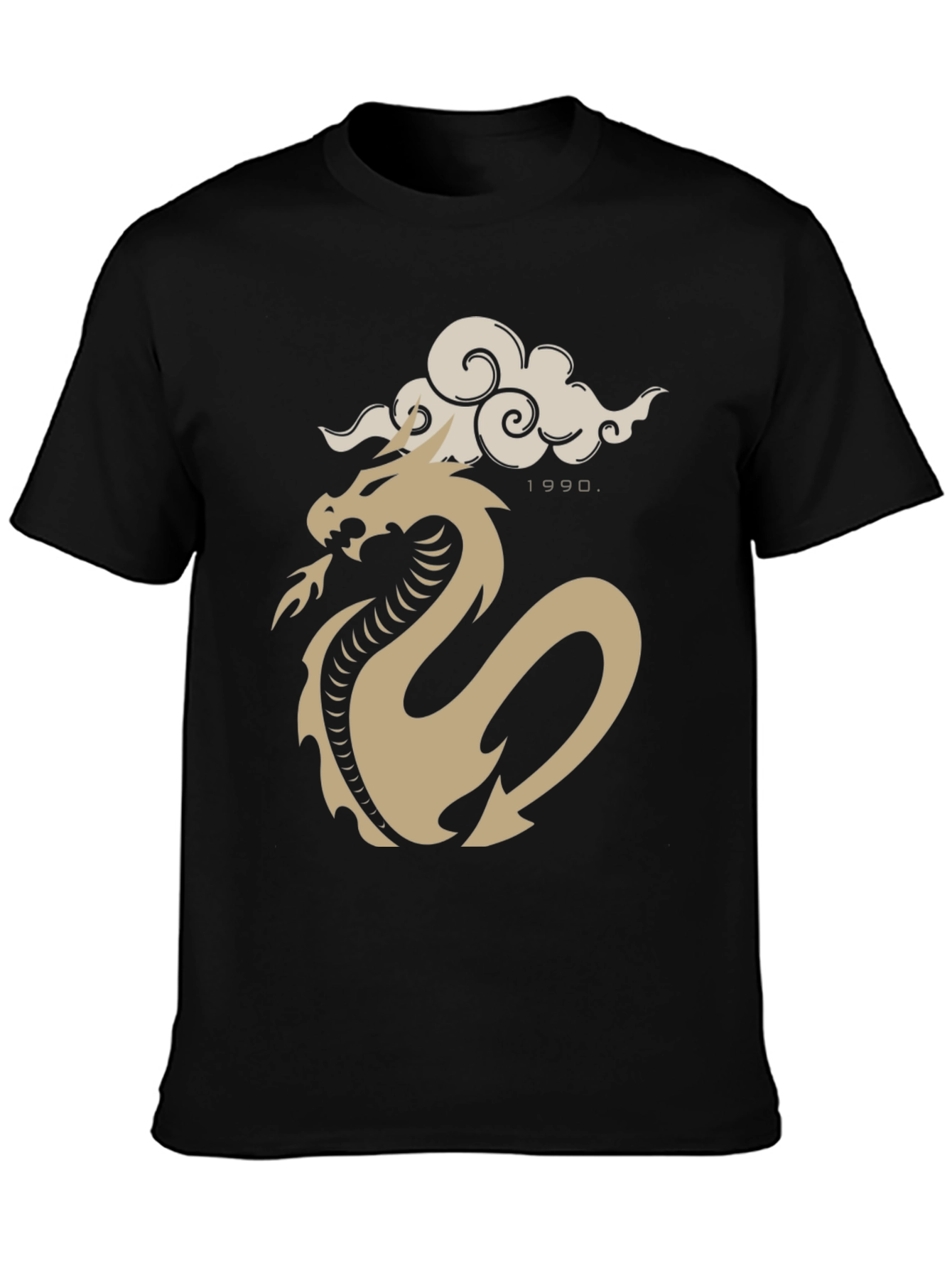 Black Dragon Cloud Graphic Tee - Black view 3