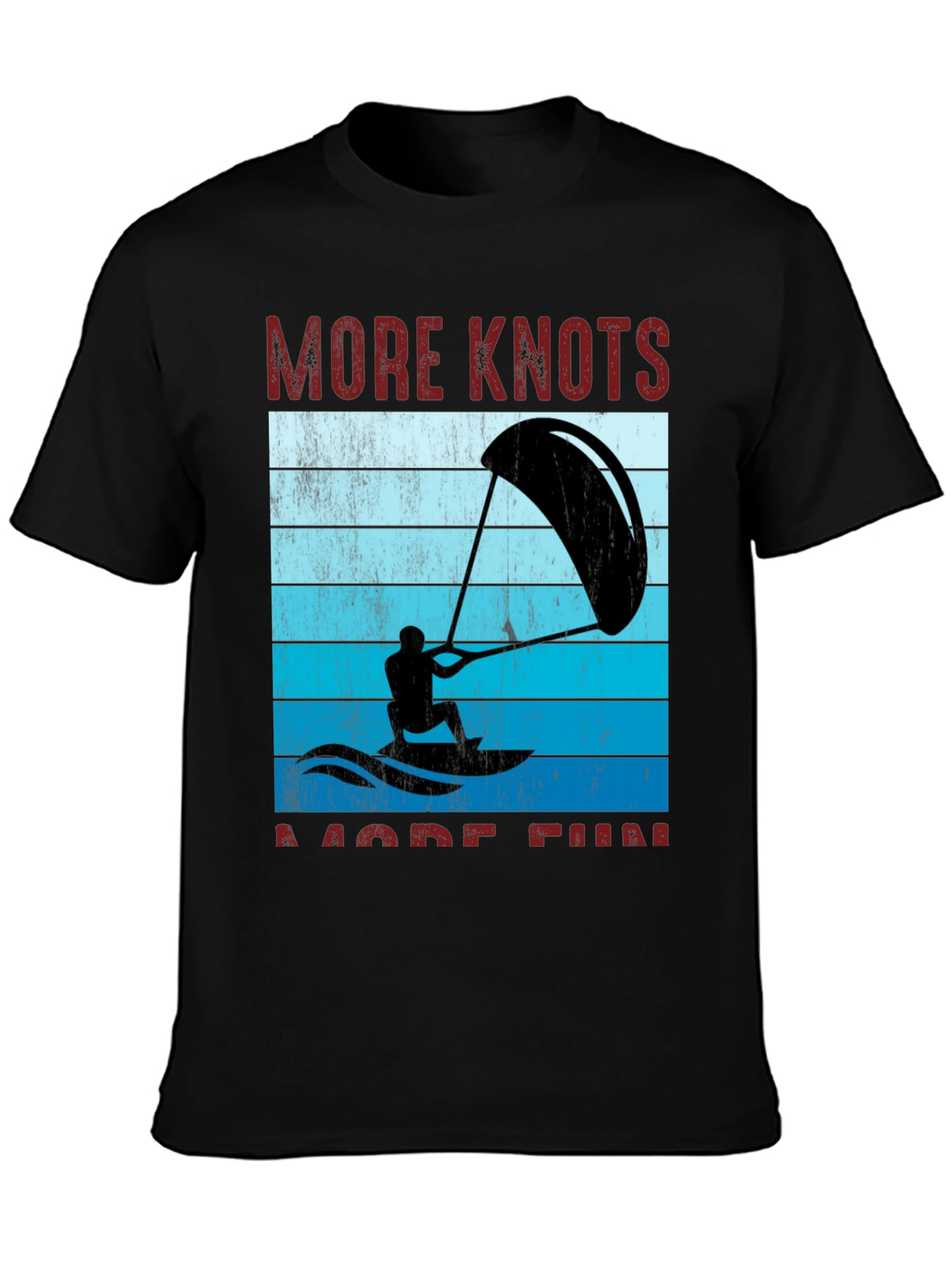 Black More Knots More Fun Watersport T-Shirt view 3