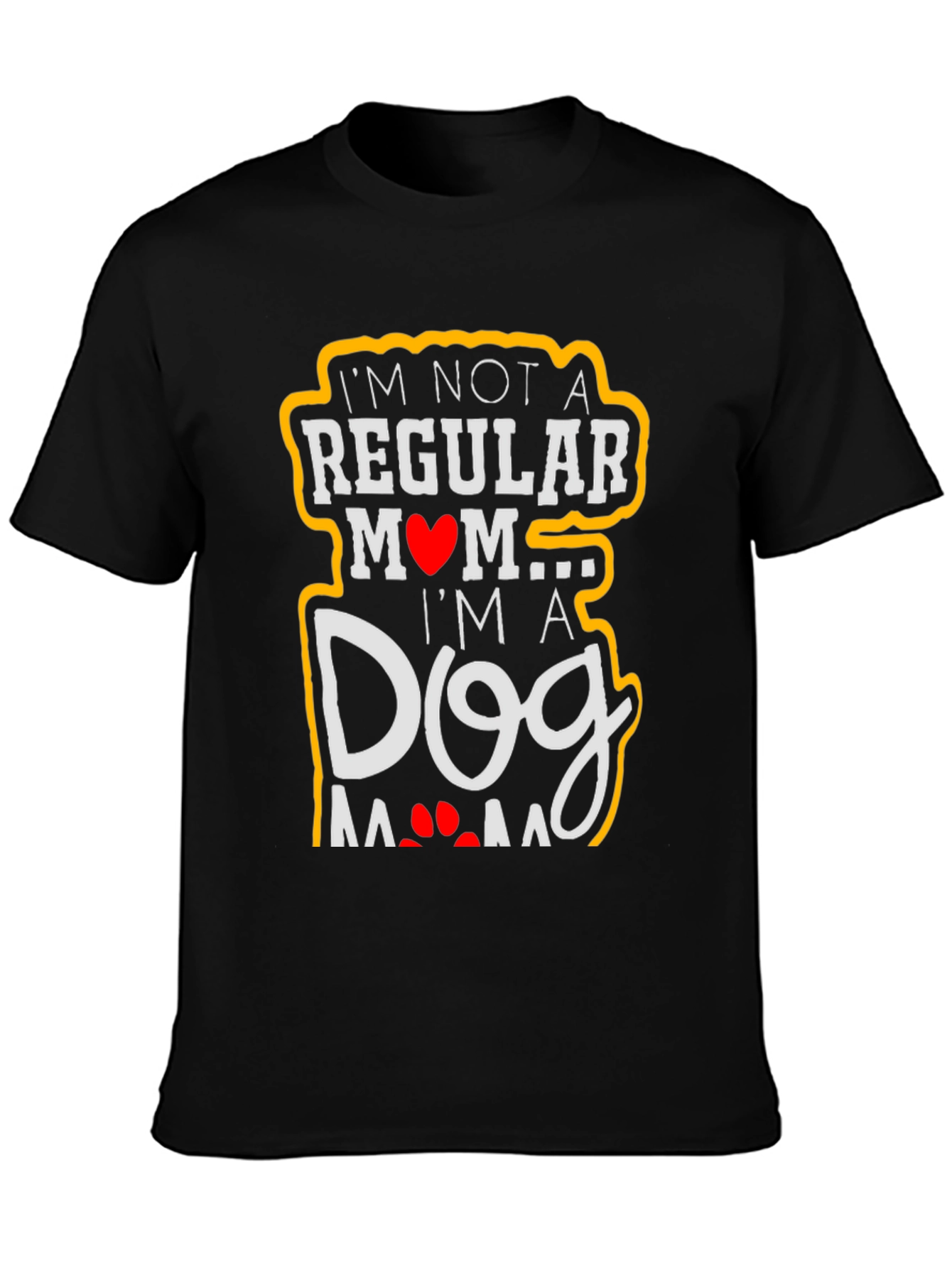 Black Dog Mom T-Shirt - Unique Graphic Tee view 3