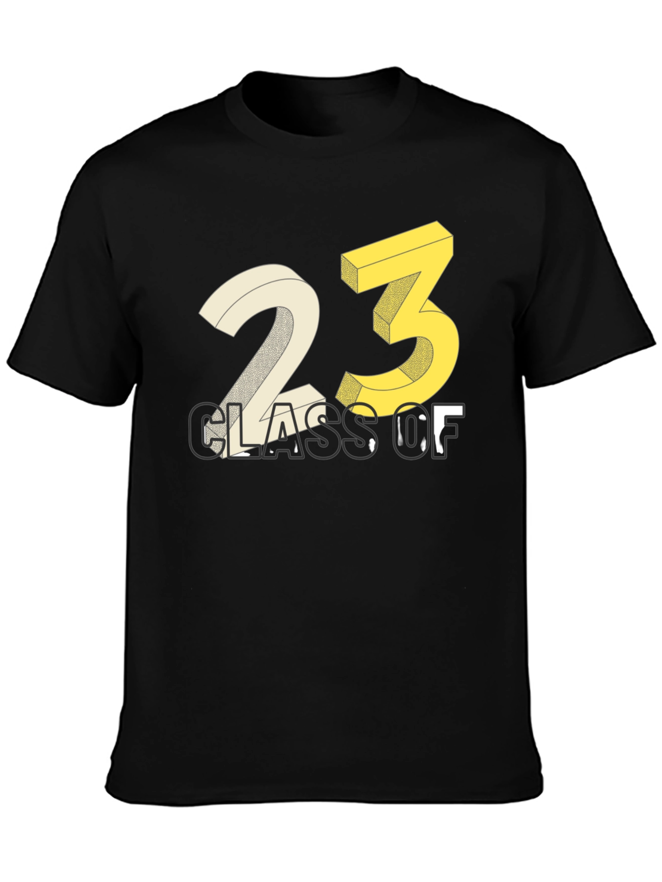 Black Class of 2023 T-Shirt - Graduation Tee view 3