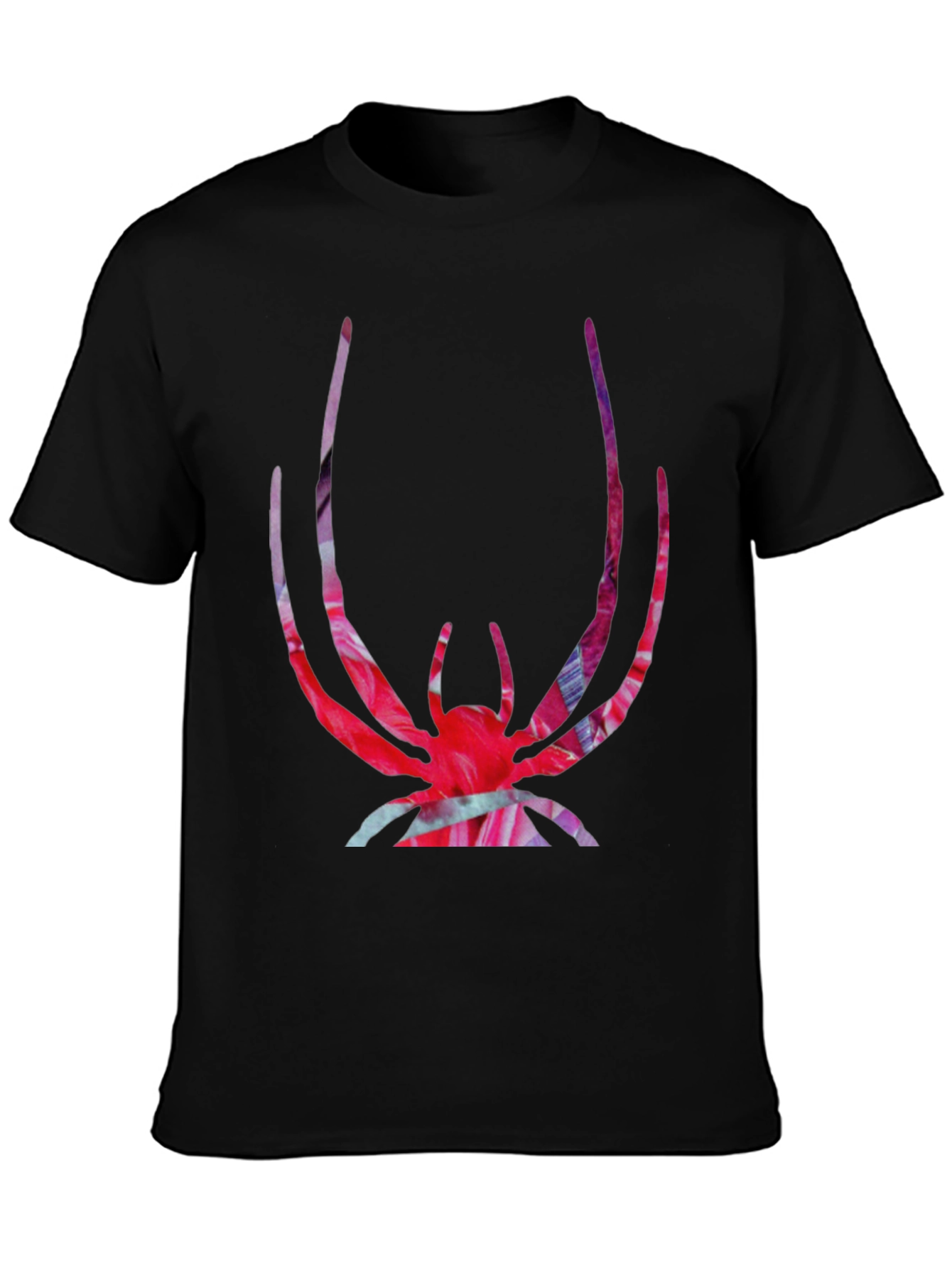 Black Bold Spider Graphic Tee - Vivid Print on Black view 3