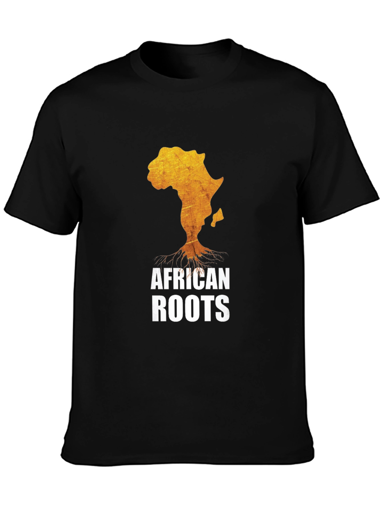 Black African Roots T-Shirt - Black Graphic Tee view 3