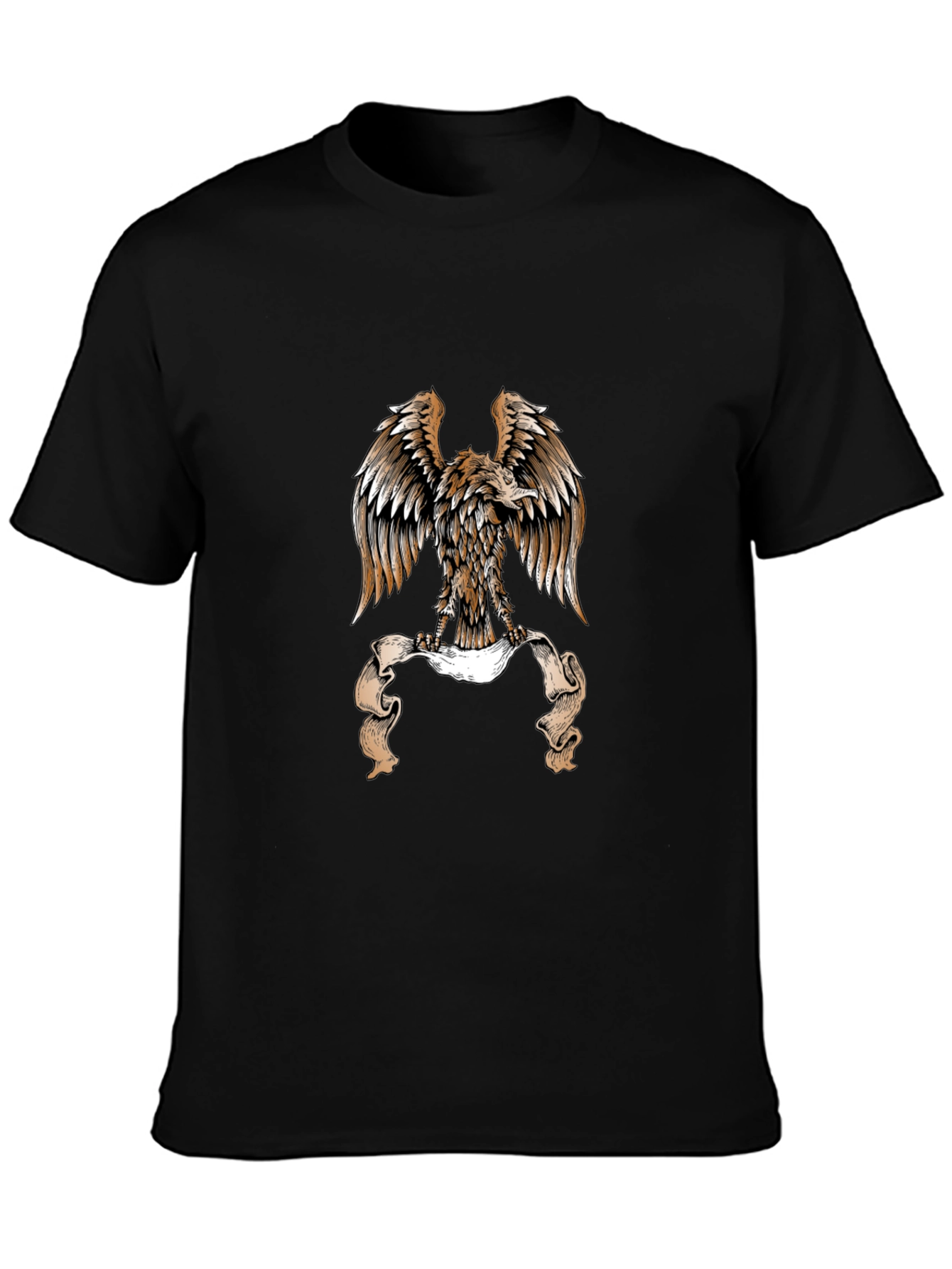 Black Eagle Graphic Black T-Shirt - Bold Design view 3