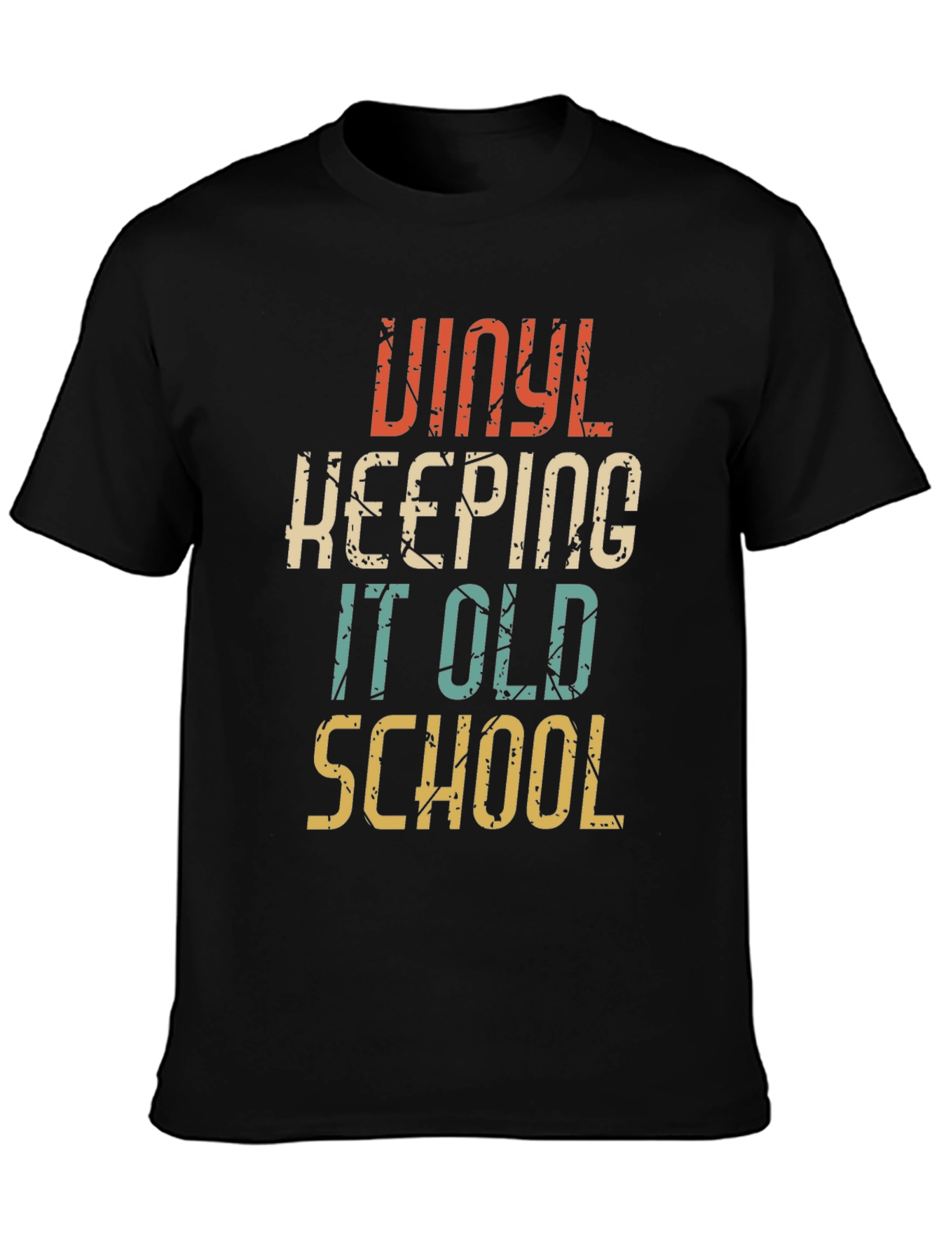 Black Vinyl Keeping It Old School T-Shirt view 3