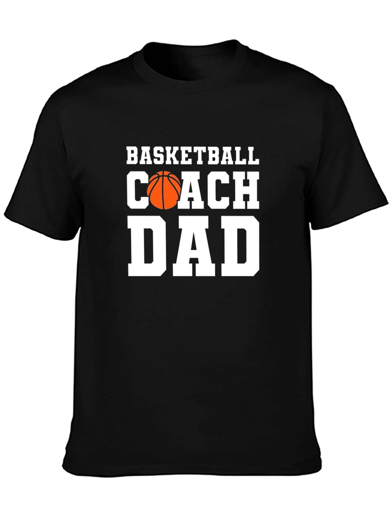Black Basketball Coach Dad Graphic T-Shirt view 3