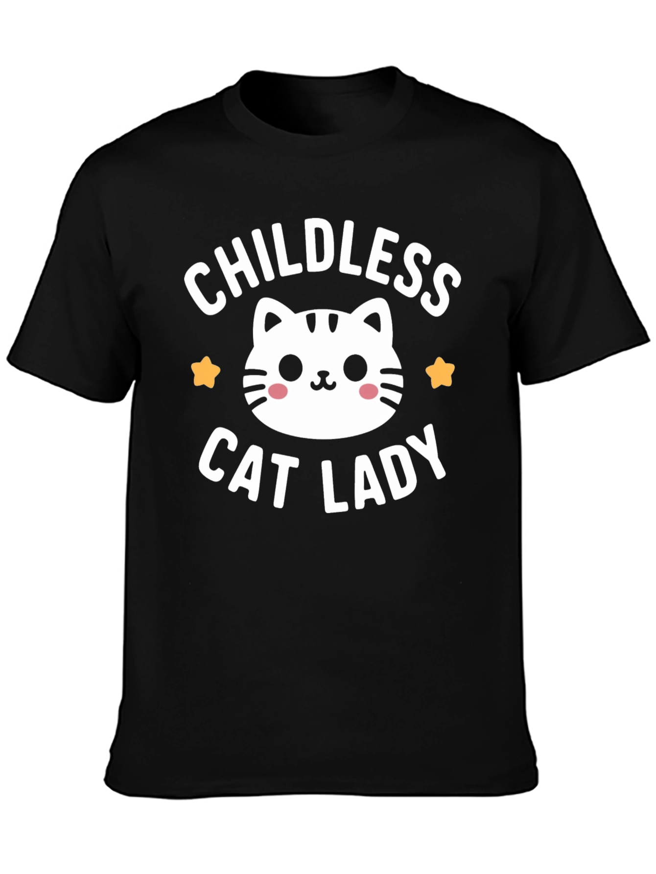 Childless Cat Lady Graphic T-Shirt, Novelty Tee - 3