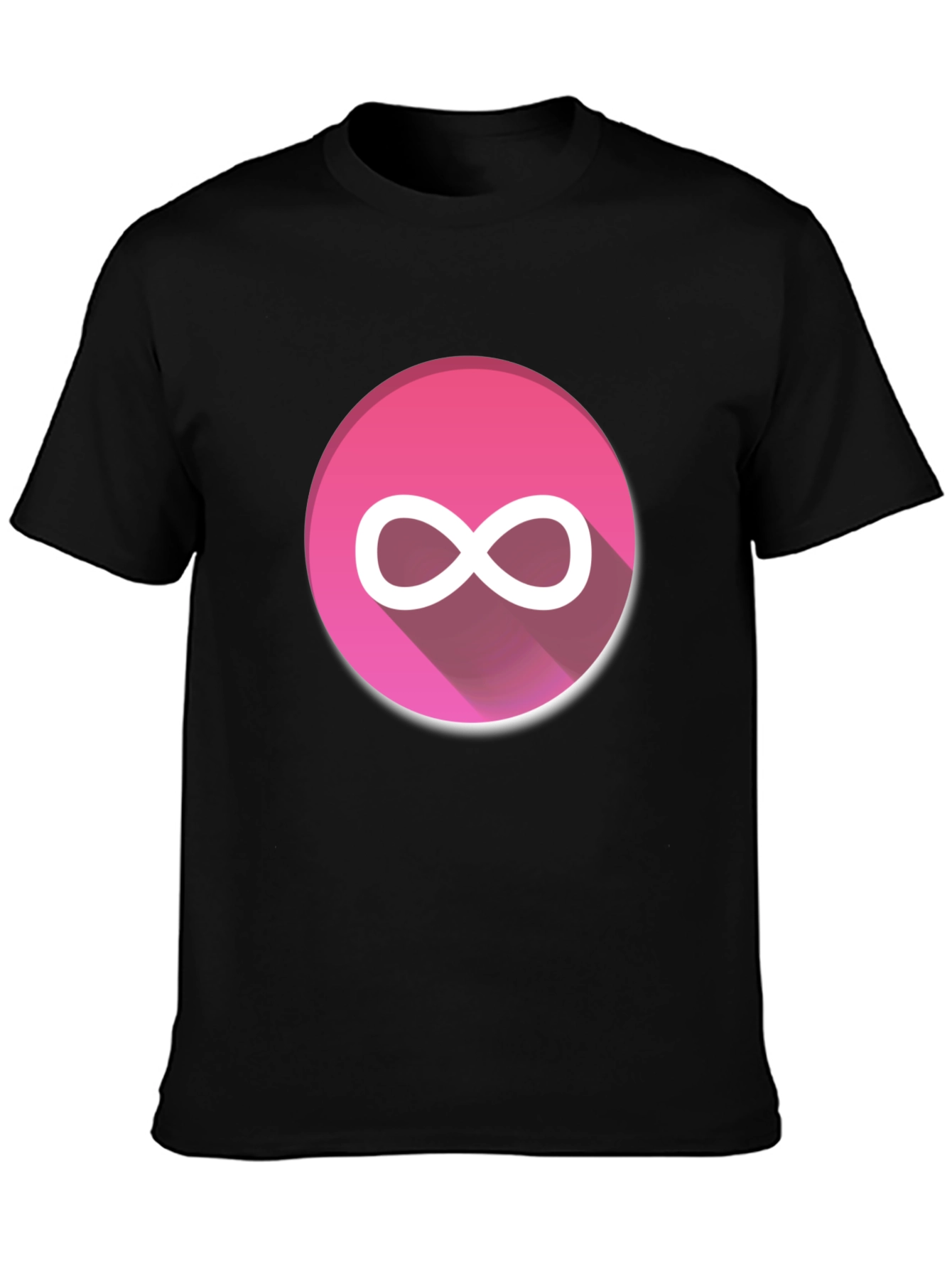 Black Pink Infinity Symbol Graphic Tee - Black view 3