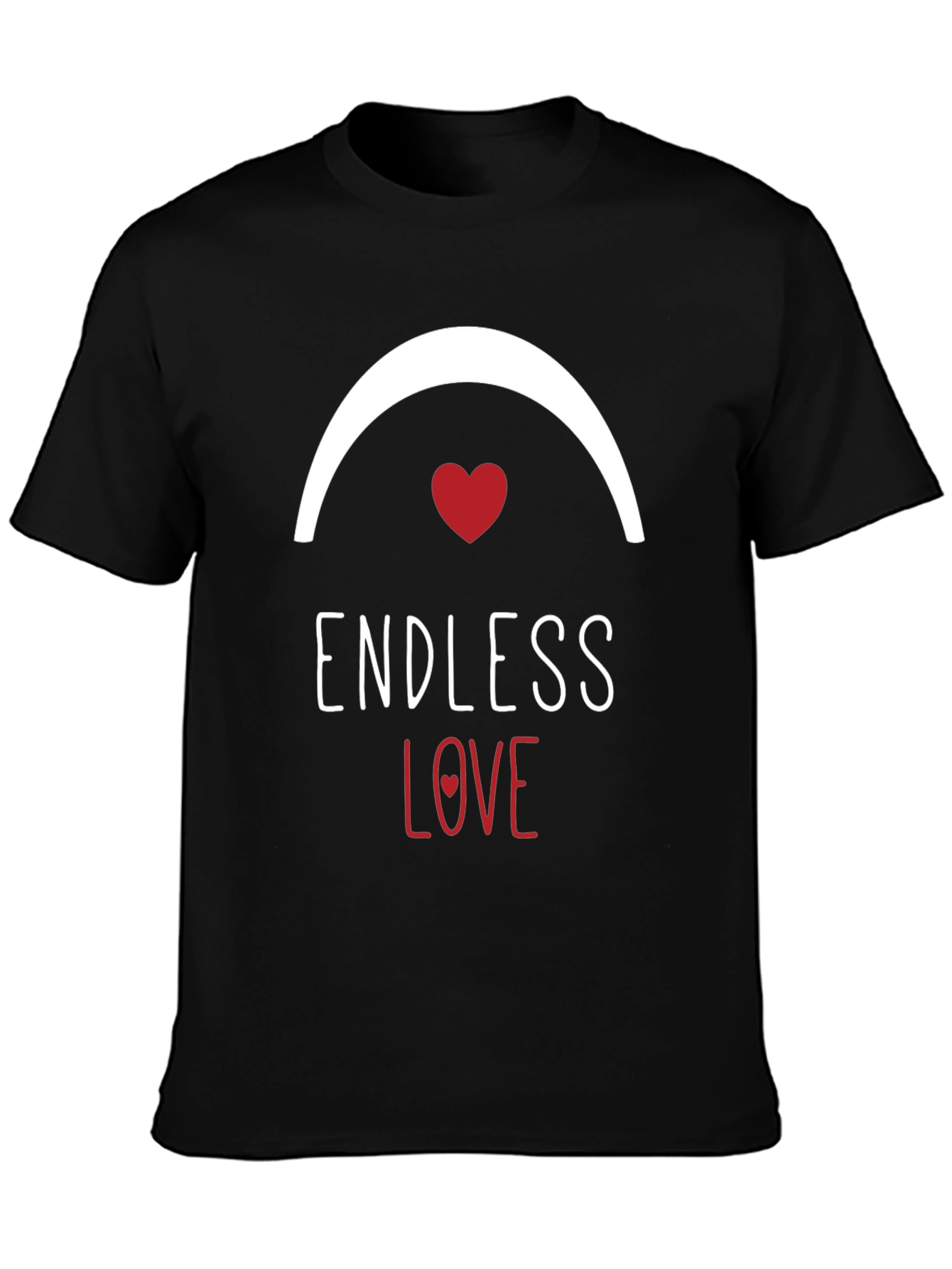 Black Endless Love Graphic Tee - Soft Cotton Blend view 3
