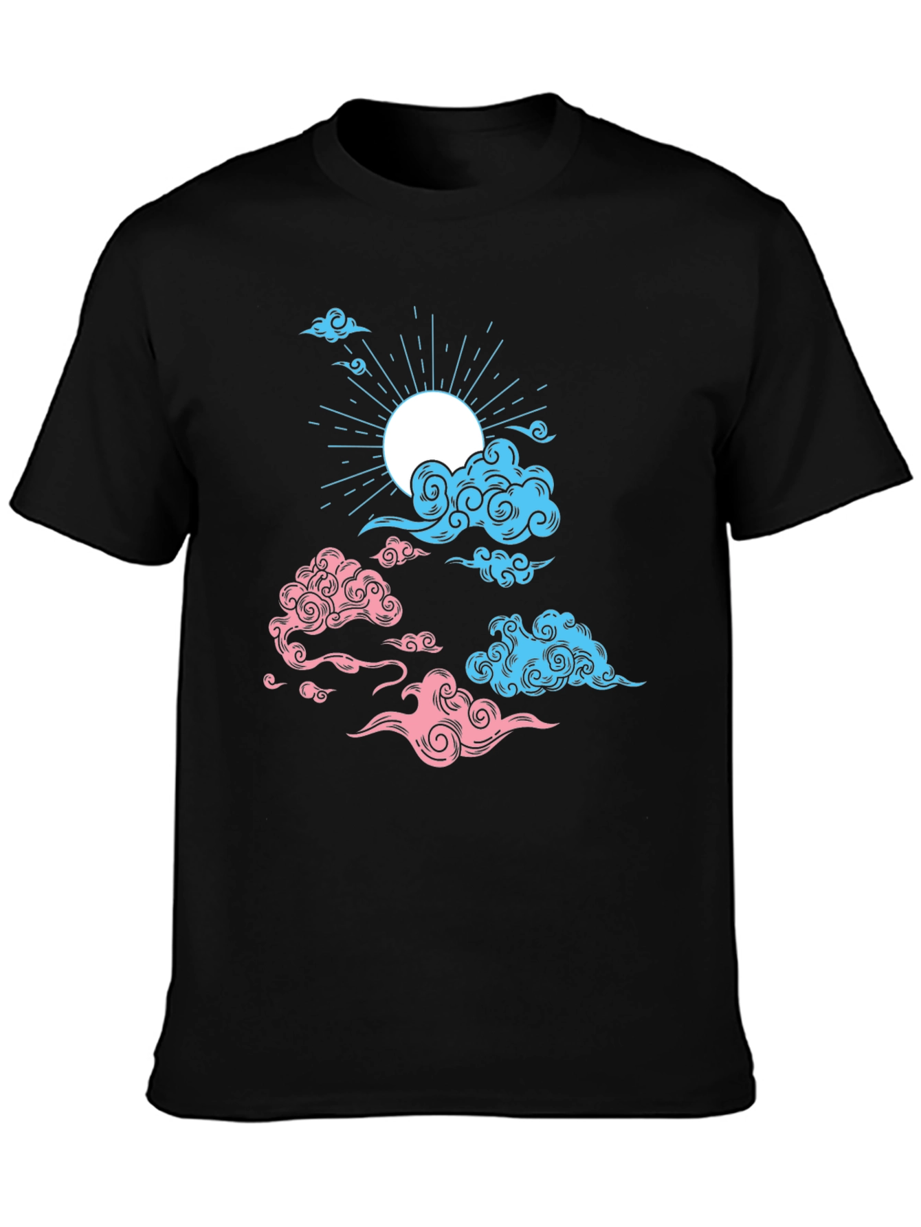 Black Trans Pride Clouds T-Shirt - Stylish & Supportive Apparel view 3