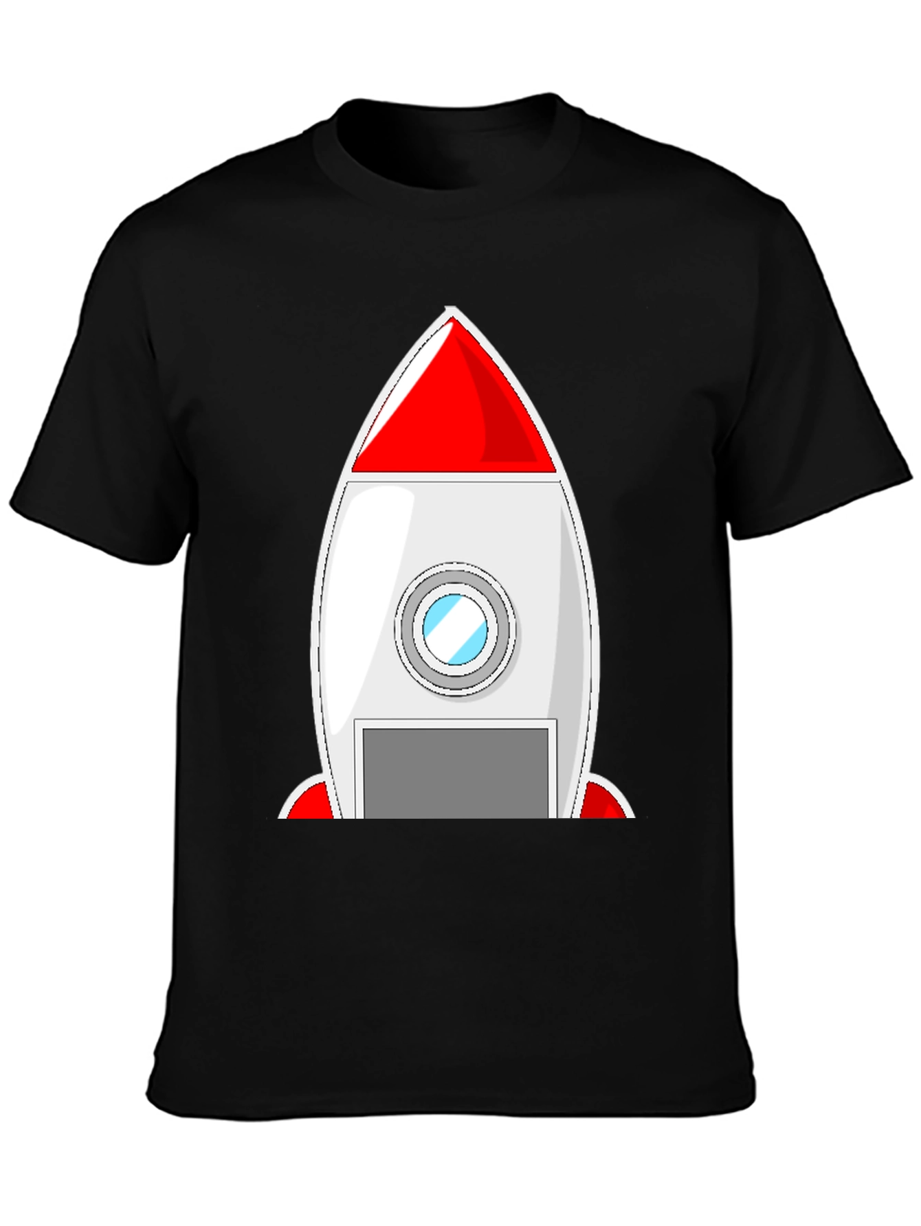 Black Rocket Ship Graphic Tee - Blast Off in Style! view 3