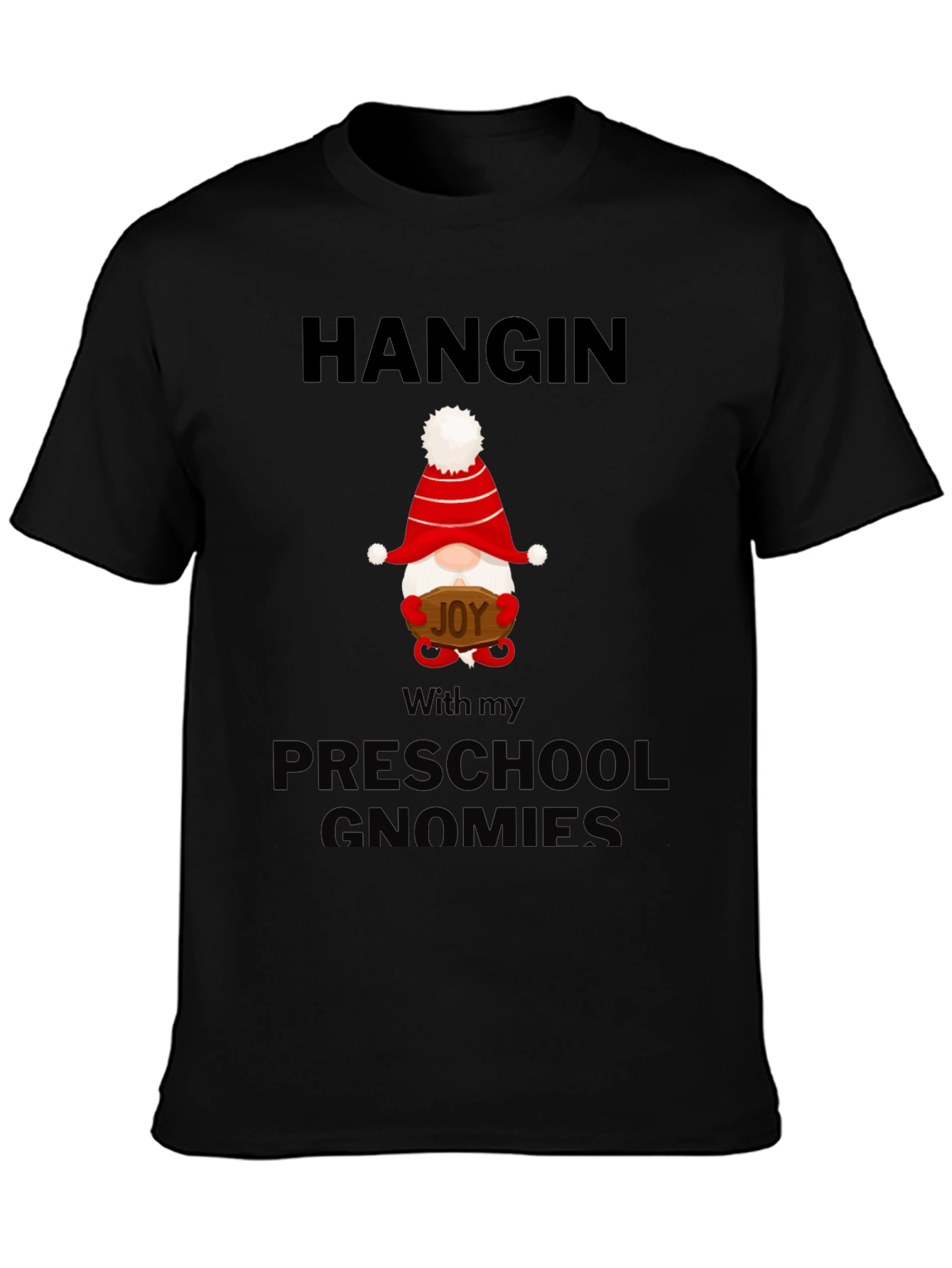 Black Hanging With My Preschool Gnomies T-Shirt view 3