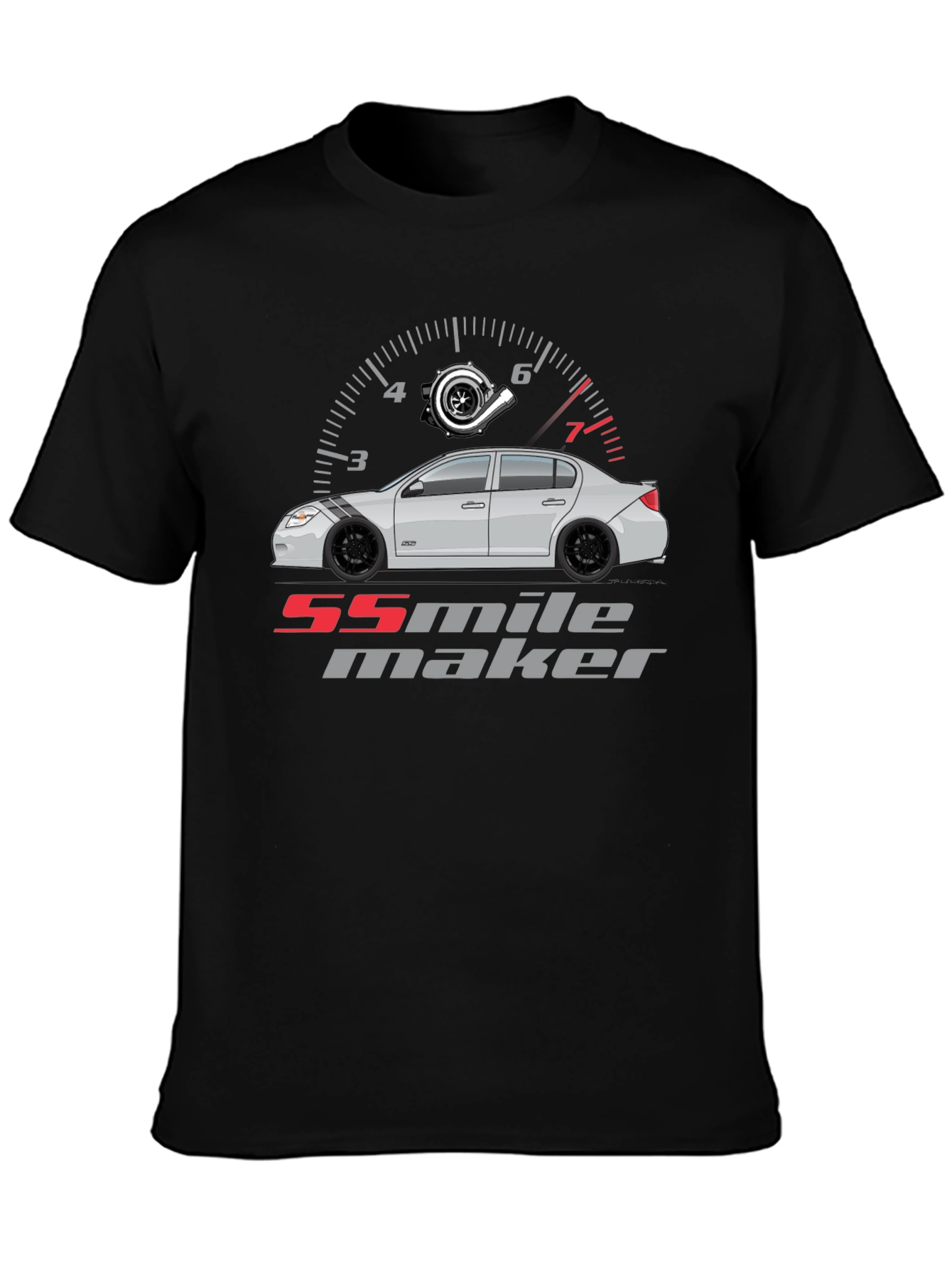 Black 55 Mile Maker T-Shirt - Car Enthusiast Tee view 3