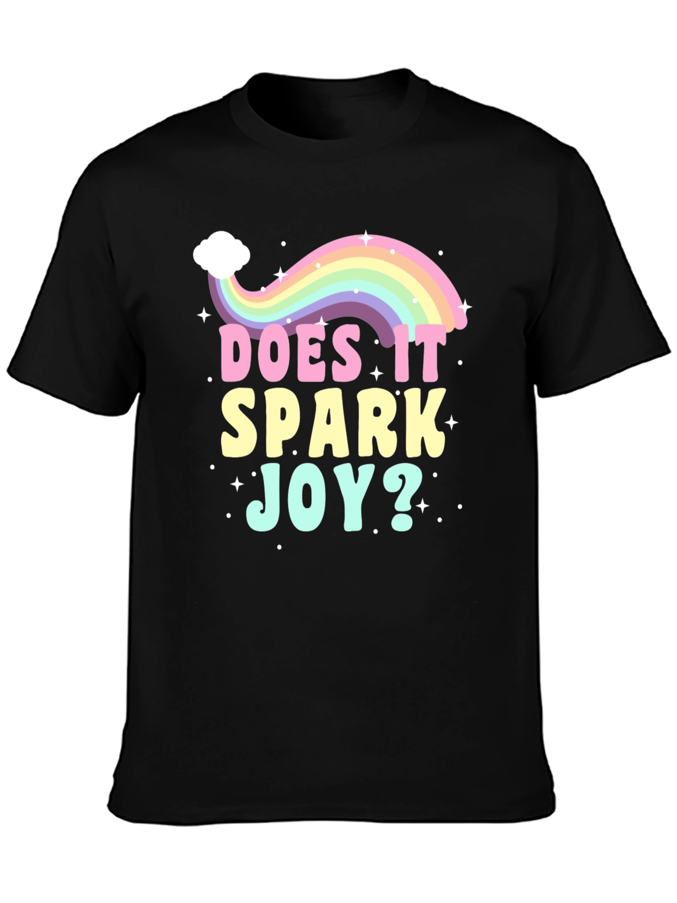 Black Spark Joy Rainbow T-Shirt view 3