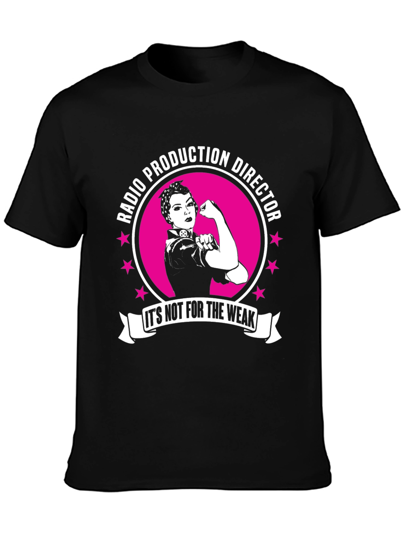 Black Radio Production Director T-Shirt - It's Not For The Weak view 3