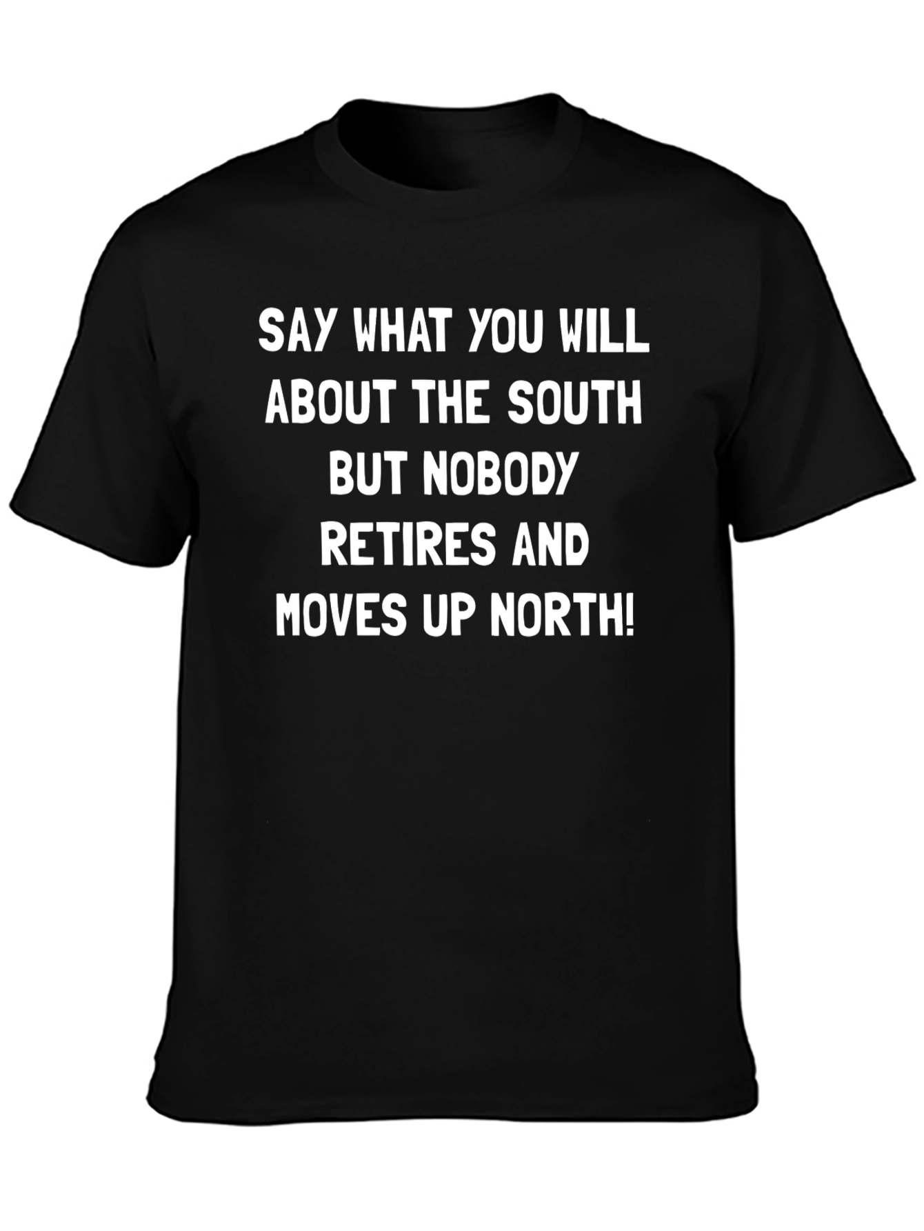 Black Funny South Slogan T-Shirt view 3