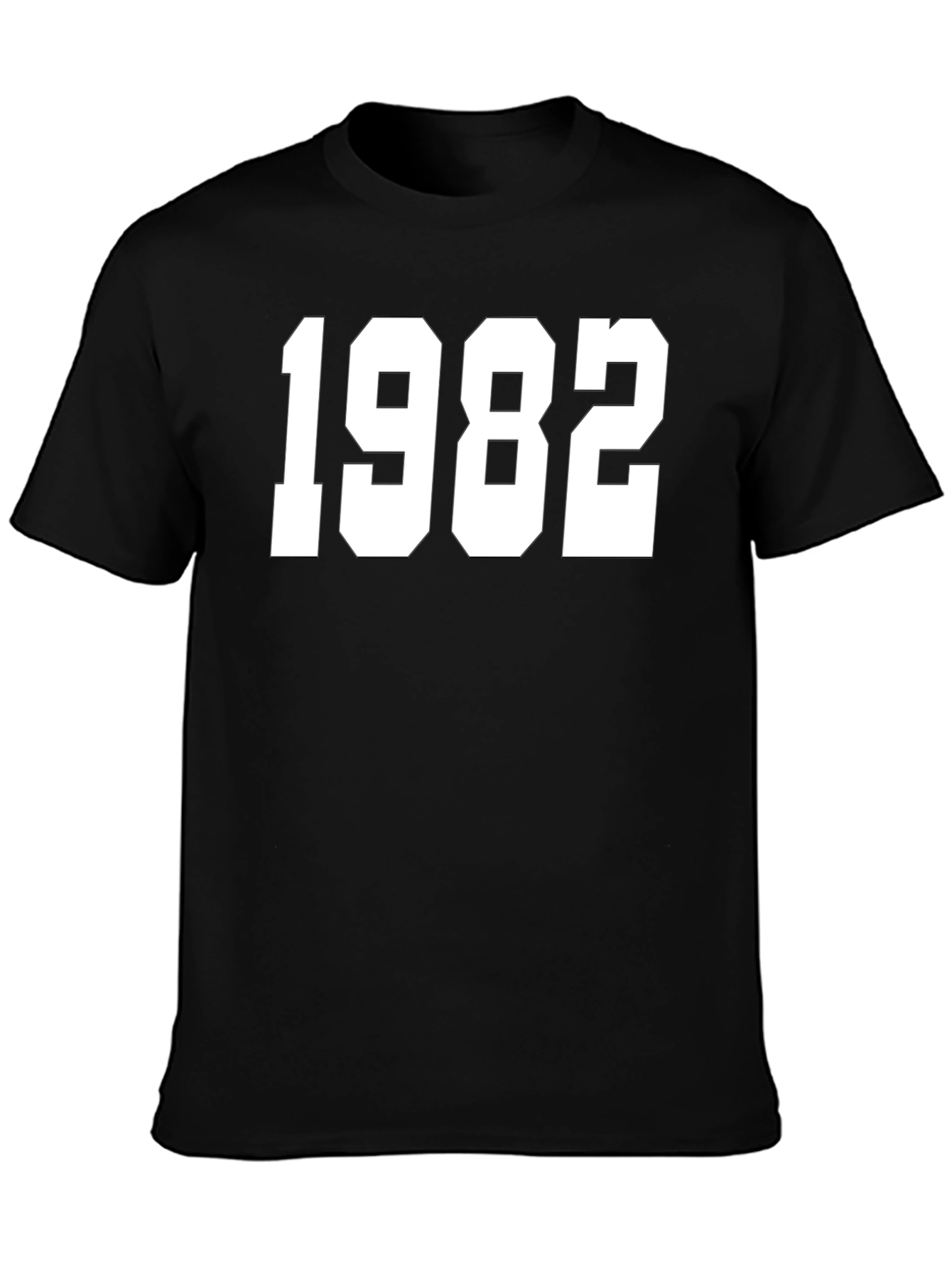 Black 1982 Graphic T-Shirt - Retro Birthday Tee view 3