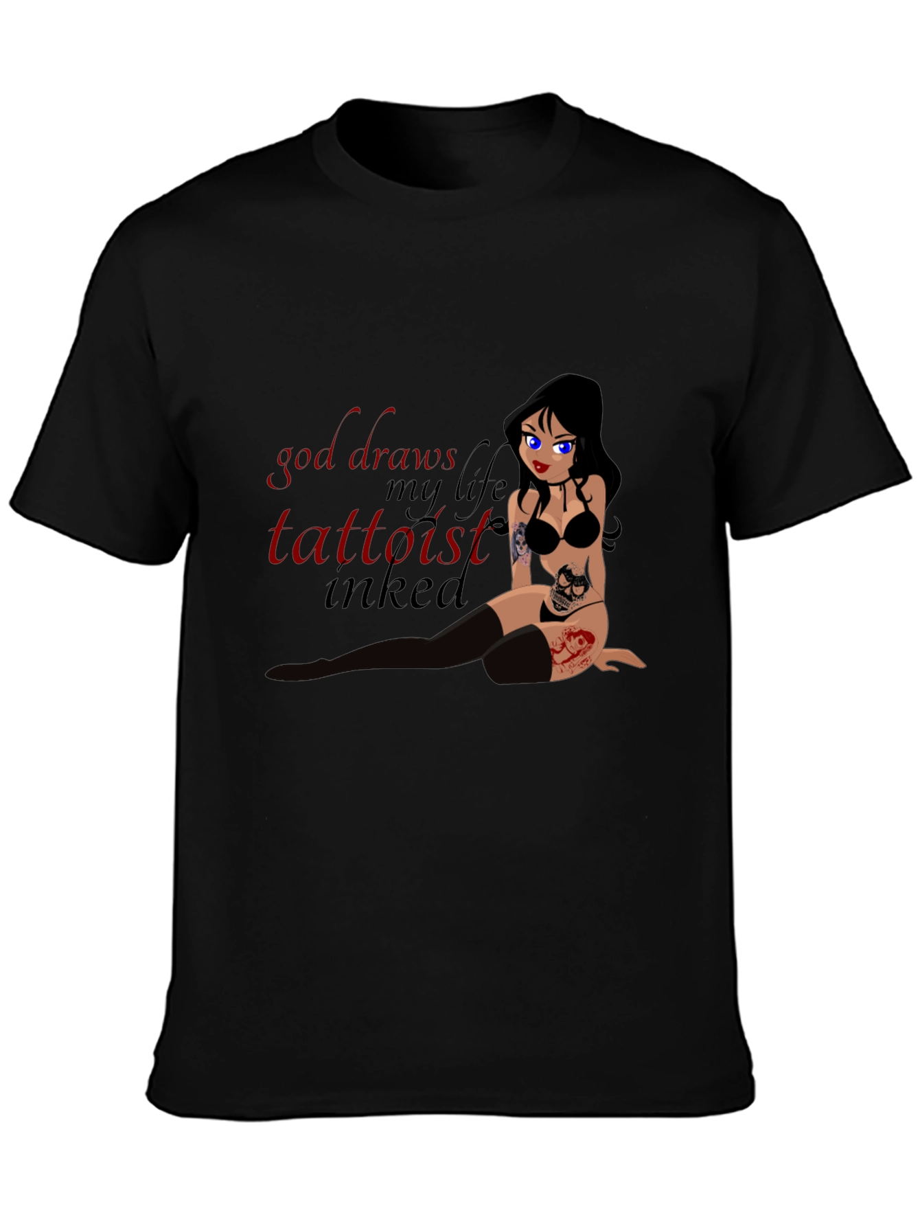 Black Inked Tattooist T-Shirt view 3