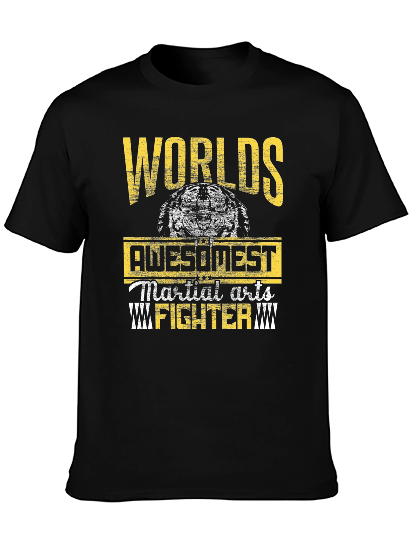 Black Worlds Awesomest Martial Arts Fighter Graphic T-Shirt view 3
