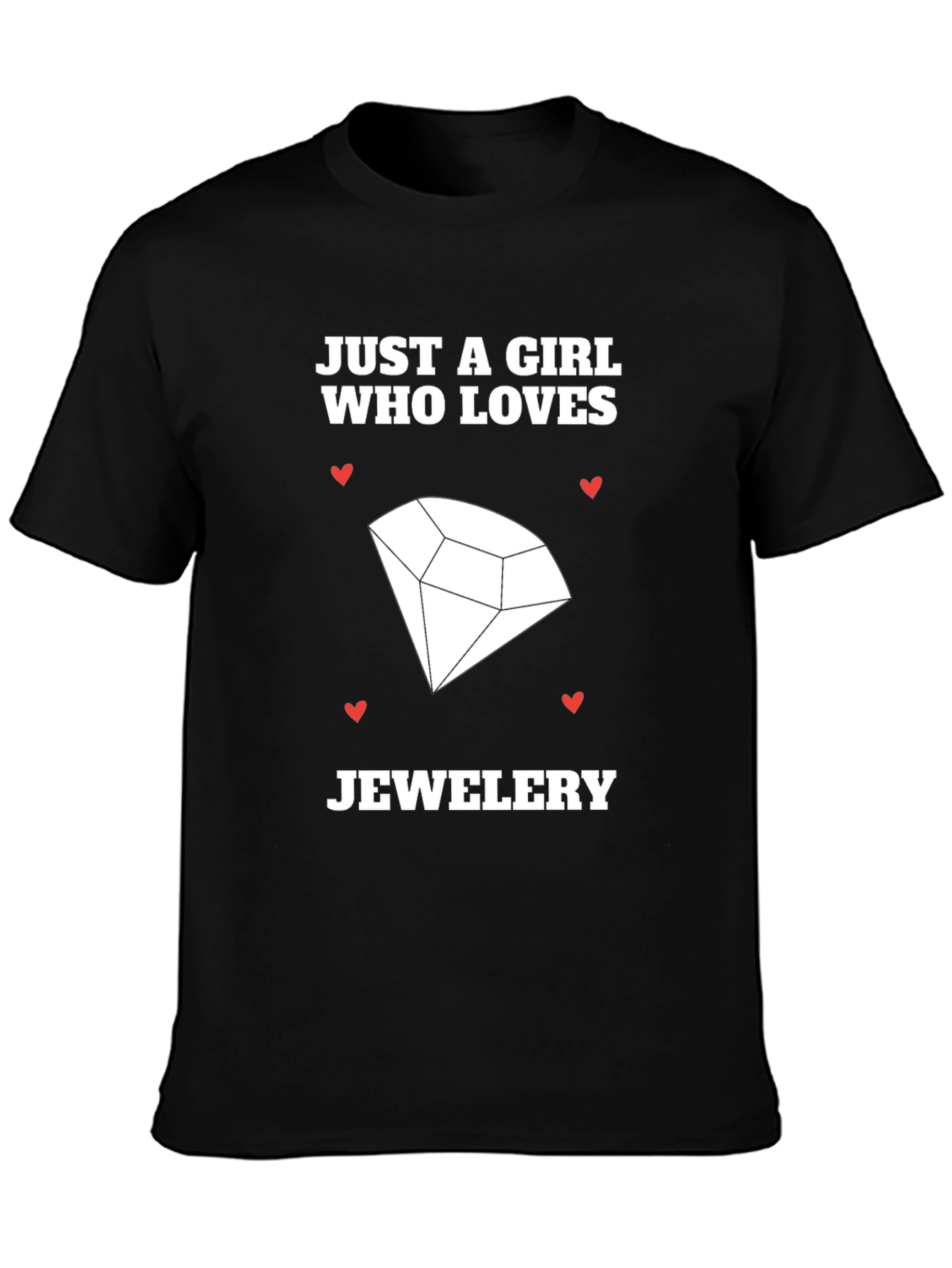 Black Girl Who Loves Jewelry T-Shirt view 3