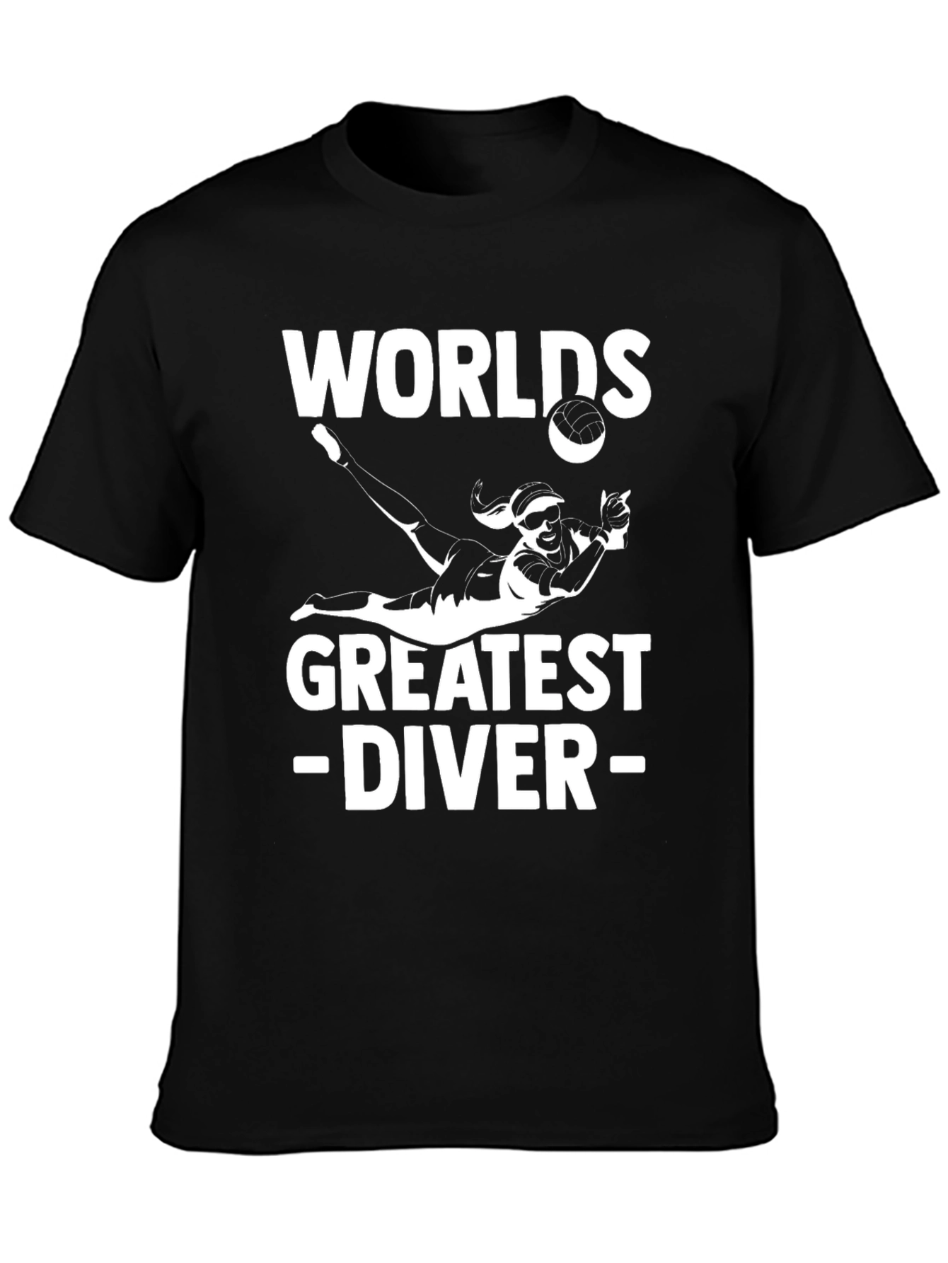 Black World's Greatest Diver Black T-Shirt view 3