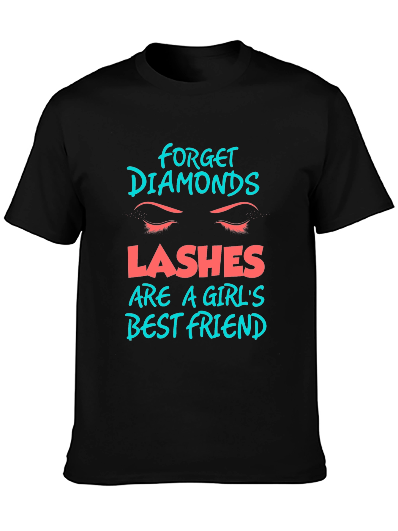 Black Lashes Are A Girl's Best Friend Graphic Tee view 3