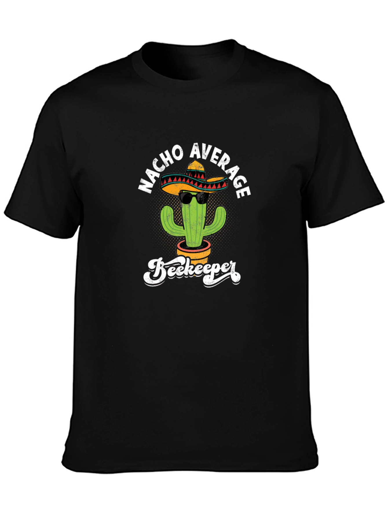 Black Nacho Average Beekeeper T-Shirt view 3