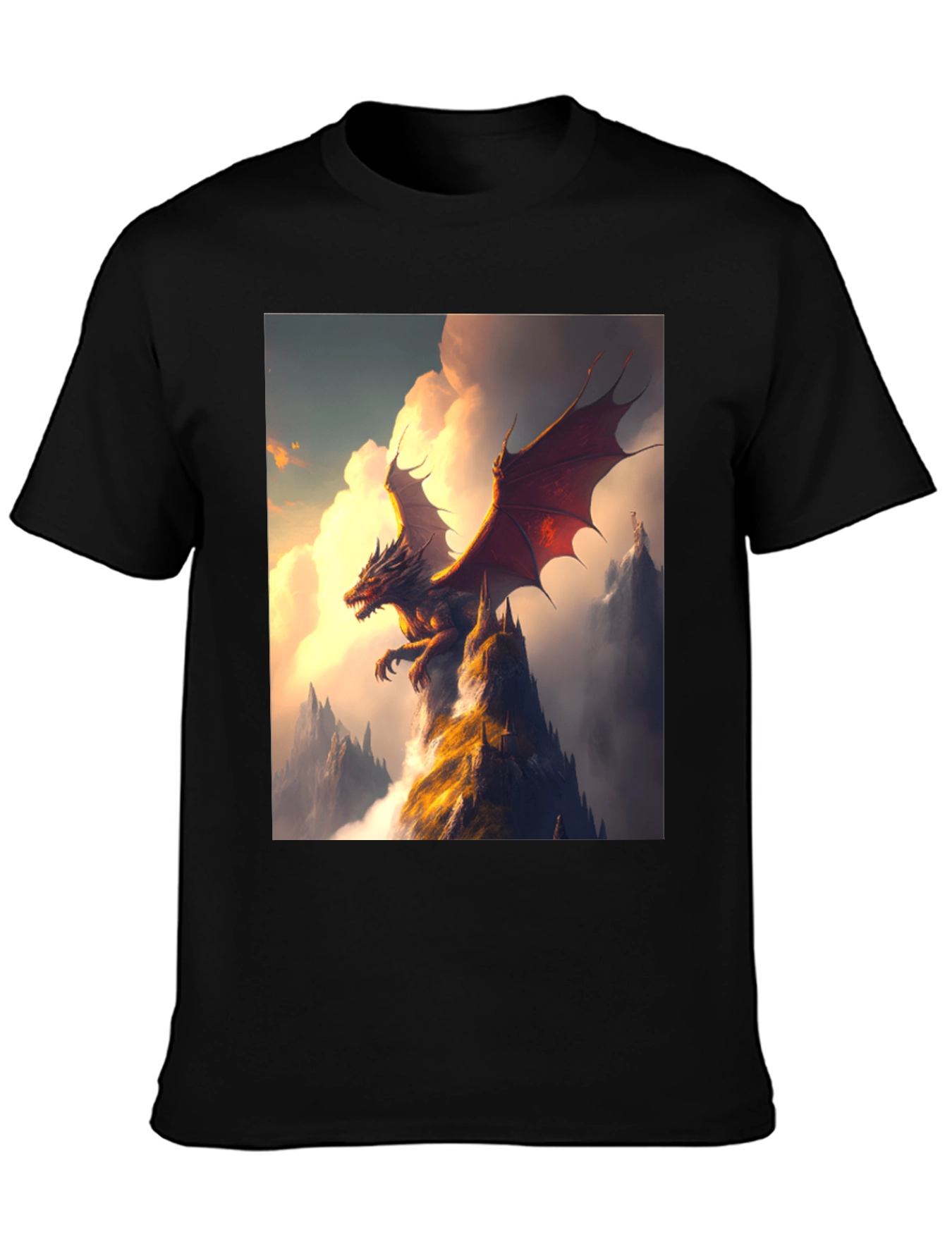 Black Dragon Peak Black T-Shirt view 3